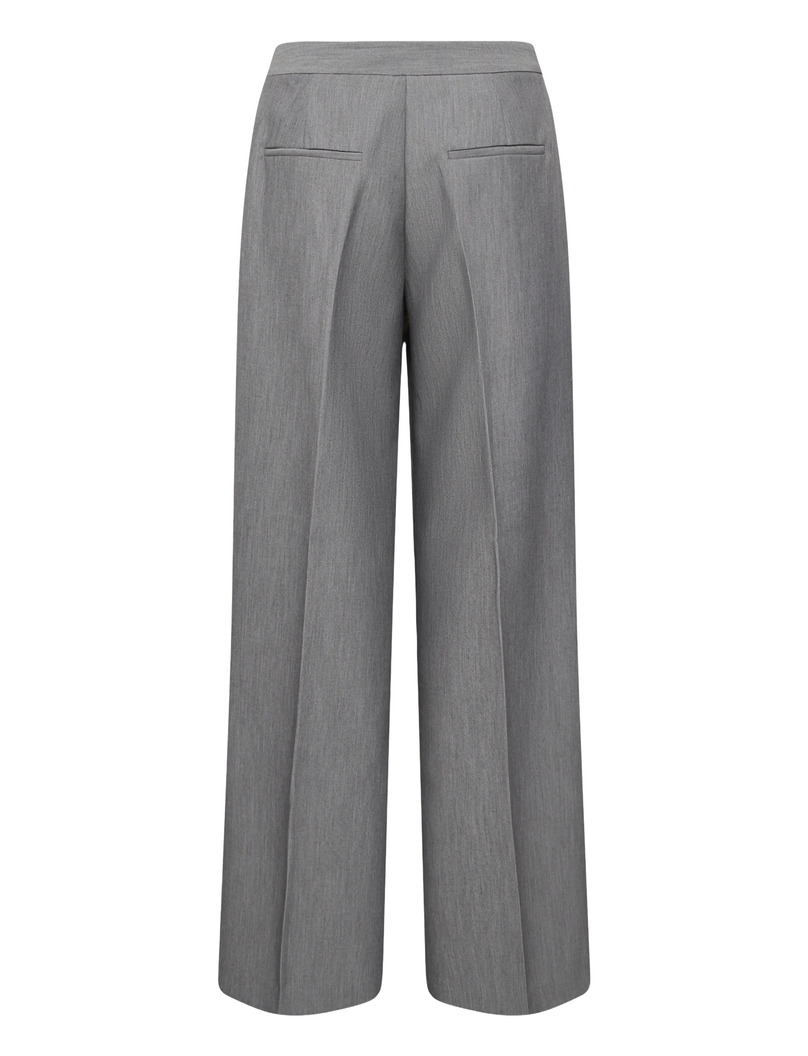 b.young - BYEARL WIDE PANTS - hosen mit weitem bein - mid grey melange - 1
