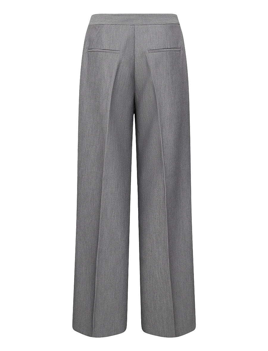 b.young - BYEARL WIDE PANTS - hosen mit weitem bein - mid grey melange - 1