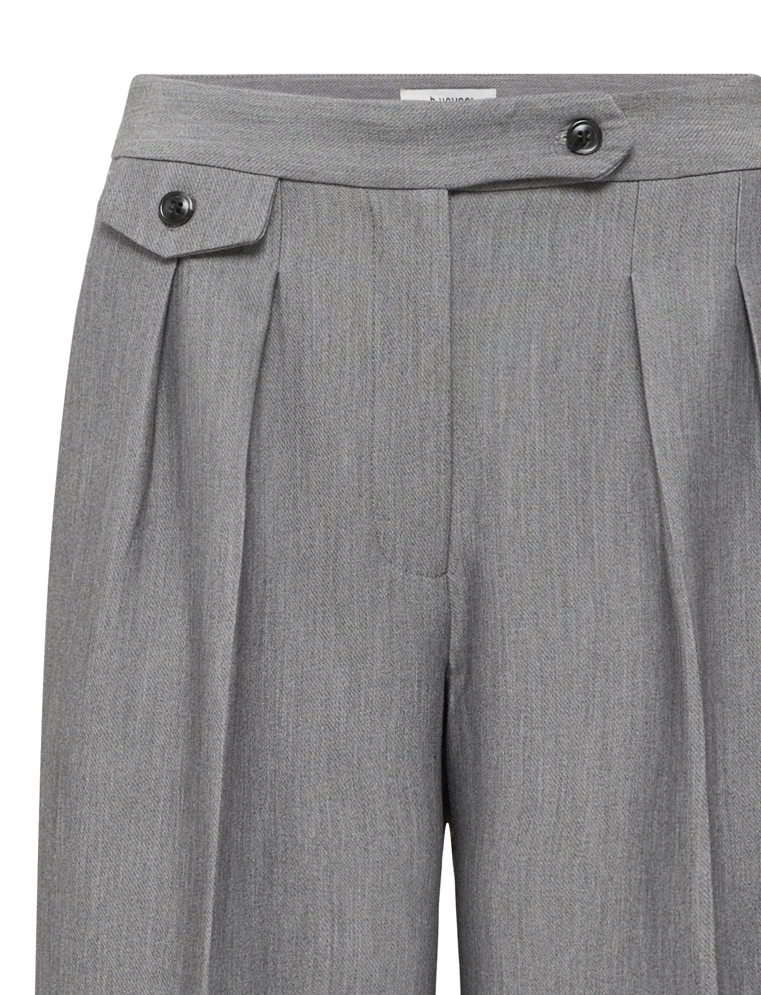 b.young - BYEARL WIDE PANTS - hosen mit weitem bein - mid grey melange - 2
