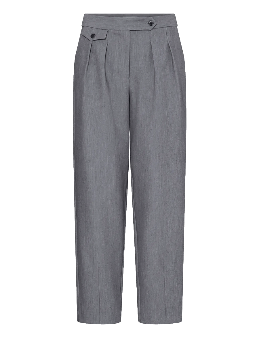 b.young - BYEARL DART PANTS - mid grey melange - 1