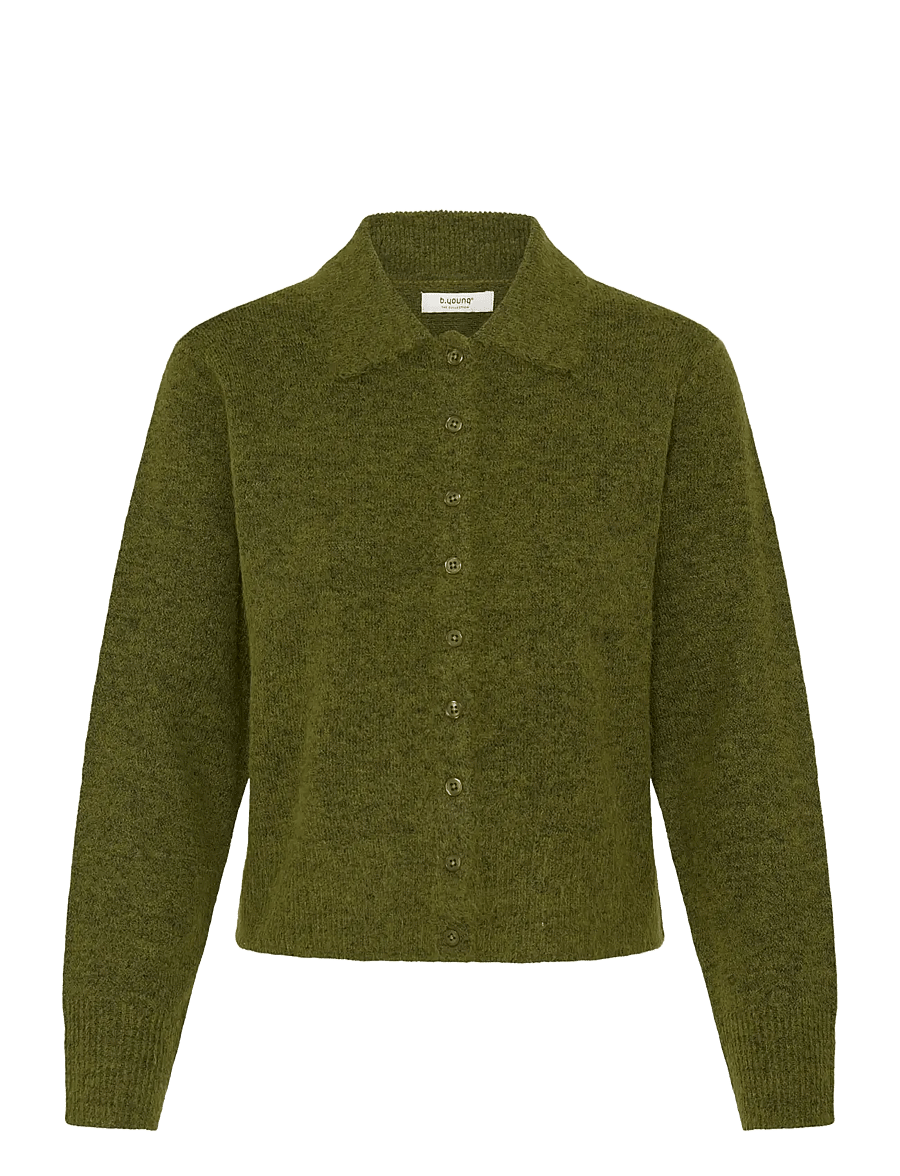 b.young - BYMINUA CARDIGAN - cardigans - avocado melange - 1