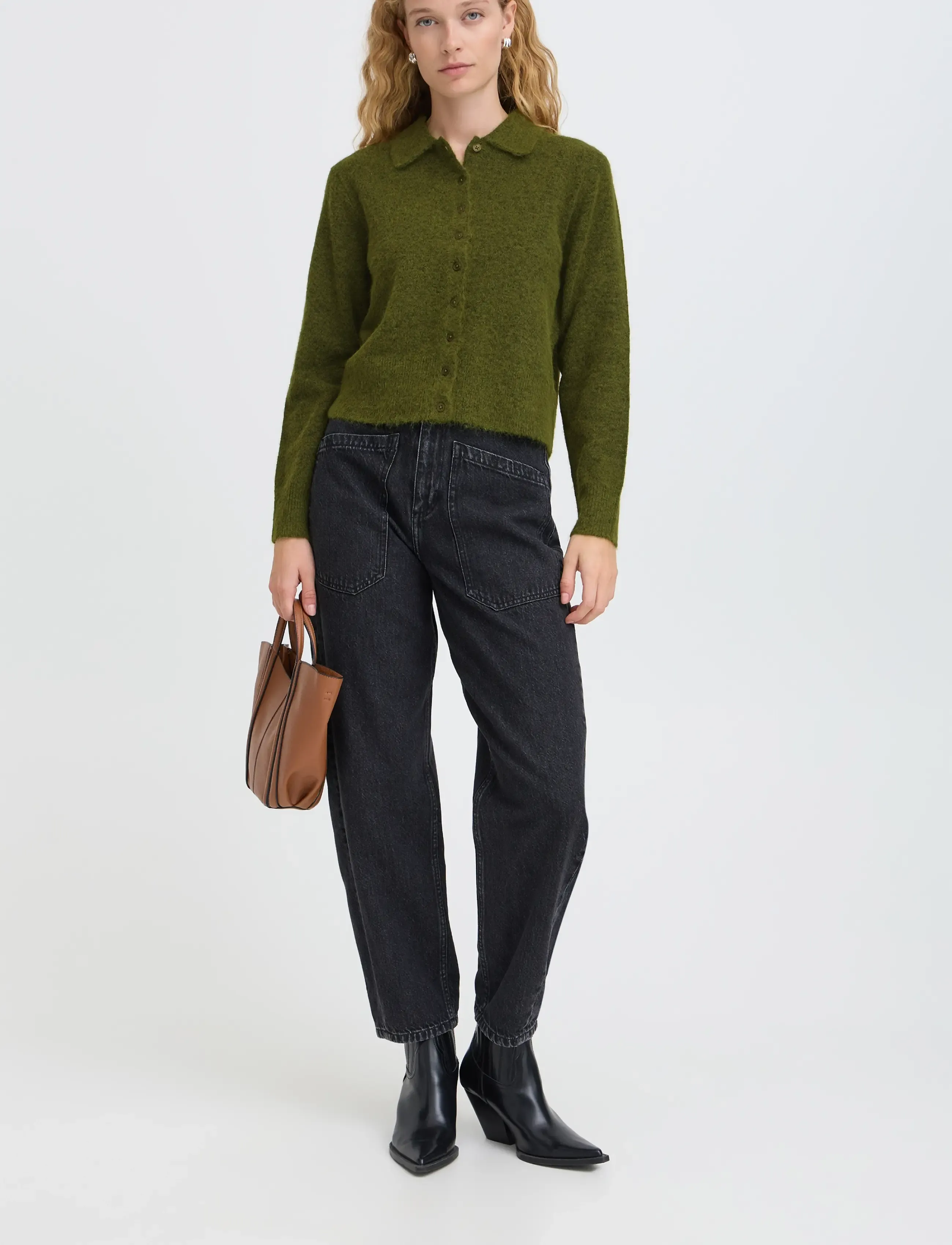 b.young - BYMINUA CARDIGAN - cardigans - avocado melange - 0