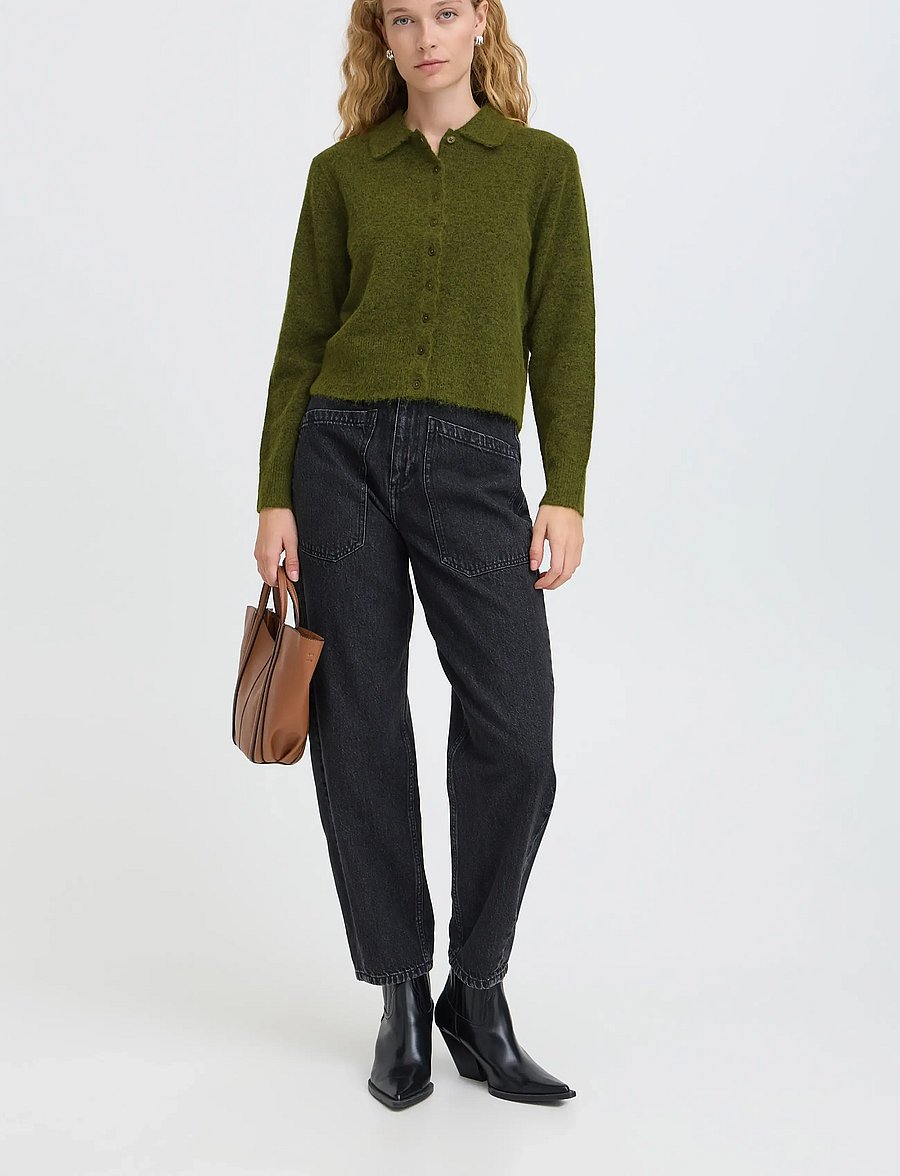 b.young - BYMINUA CARDIGAN - cardigans - avocado melange - 0