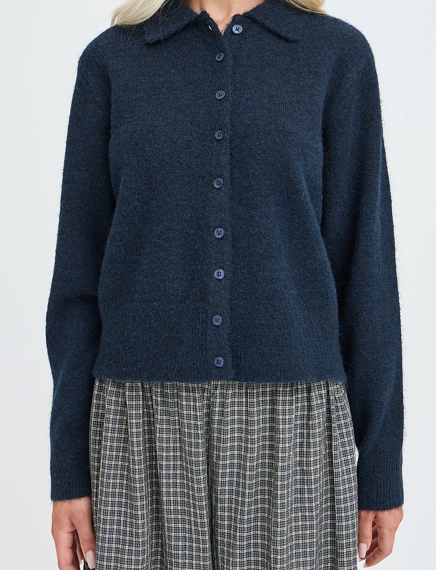 b.young - BYMINUA CARDIGAN - cardigans - dark sapphire melange - 0