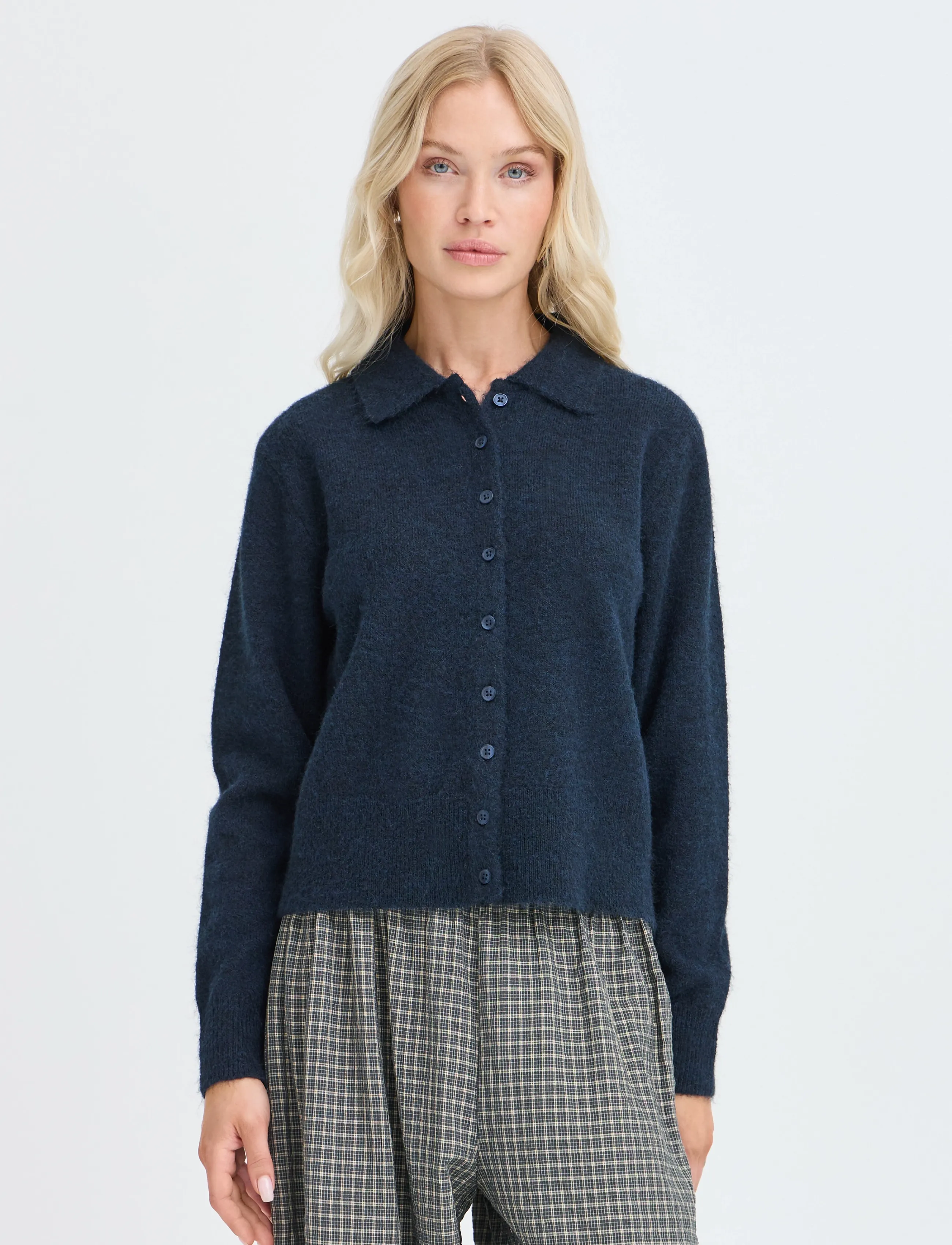 b.young - BYMINUA CARDIGAN - cardigans - dark sapphire melange - 4
