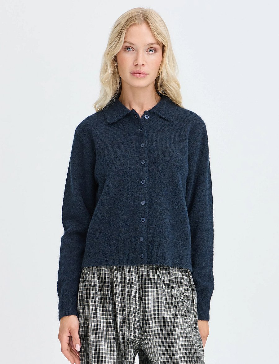 b.young - BYMINUA CARDIGAN - cardigans - dark sapphire melange - 4