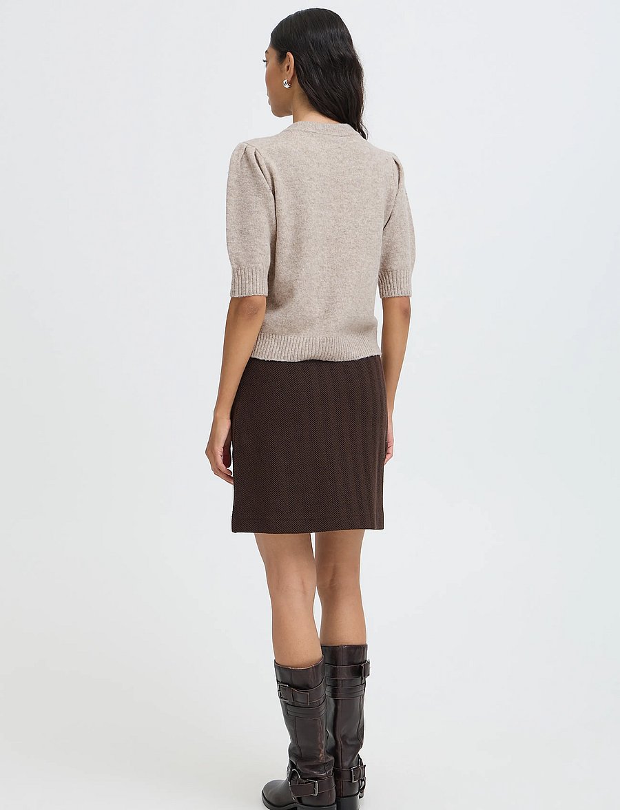 b.young - BYOSMILLA SS JUMPER - pullover - humus mel. argyle - 4