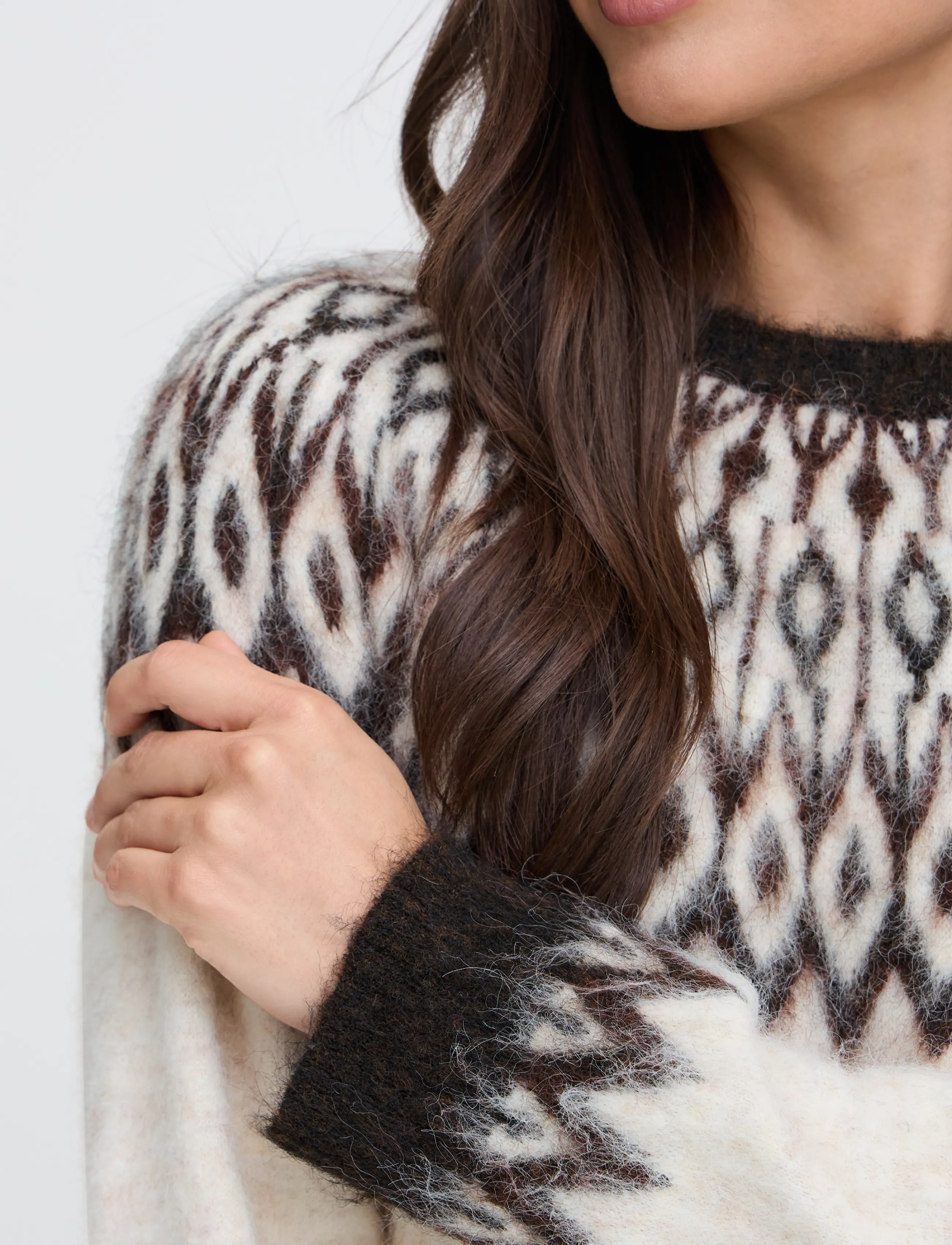 b.young - BYMILOU LS JUMPER - kampsunid - birch java fair island - 4