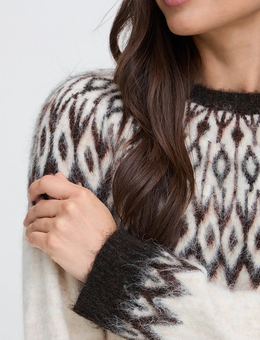 b.young - BYMILOU LS JUMPER - kampsunid - birch java fair island - 4