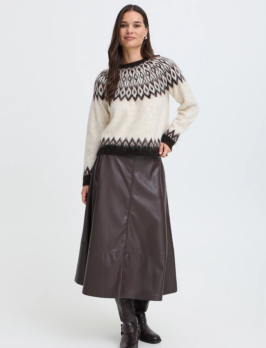 b.young - BYMILOU LS JUMPER - kampsunid - birch java fair island - 5