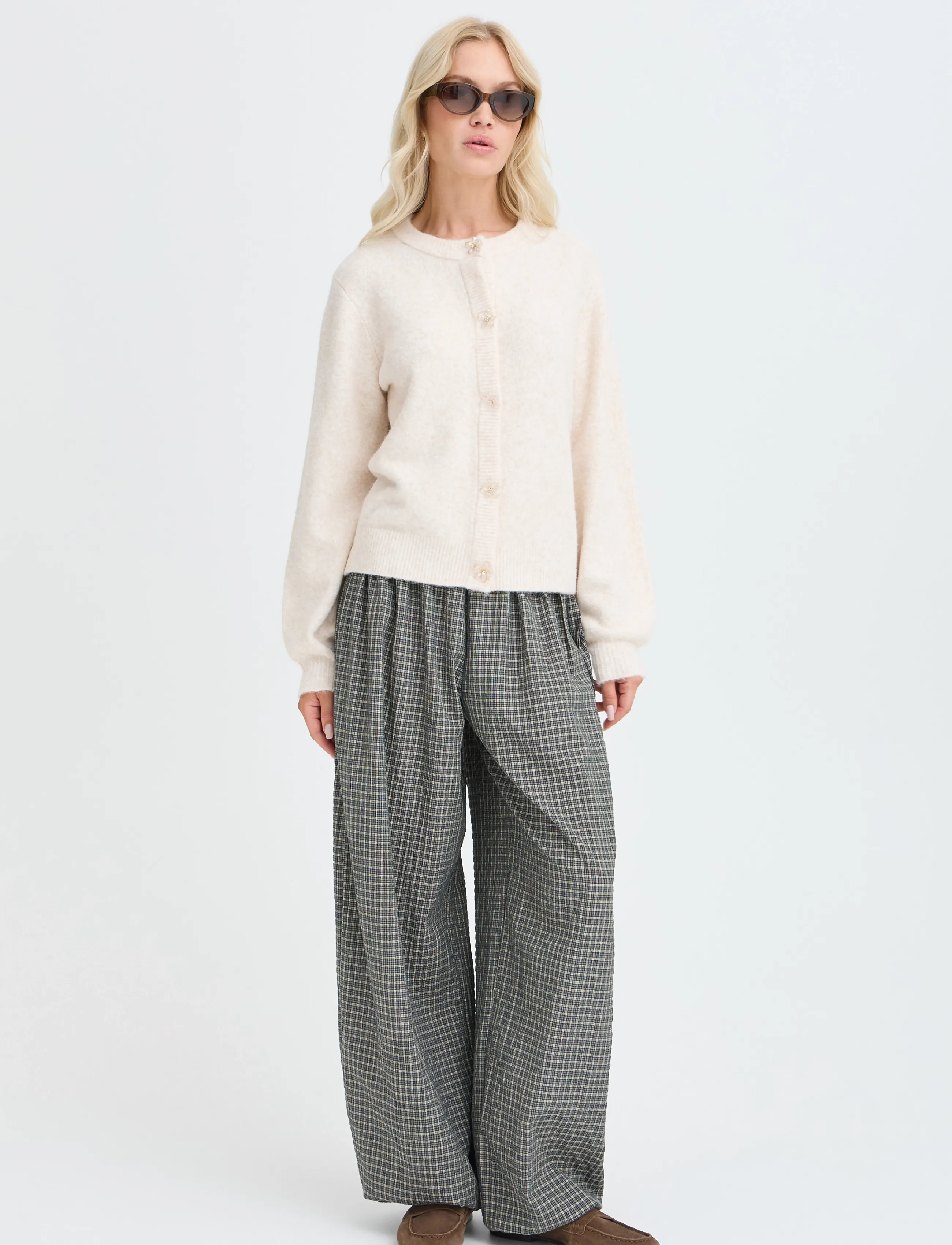b.young - BYOMEA DECO CARDIGAN 2 - cardigans - birch melange - 4