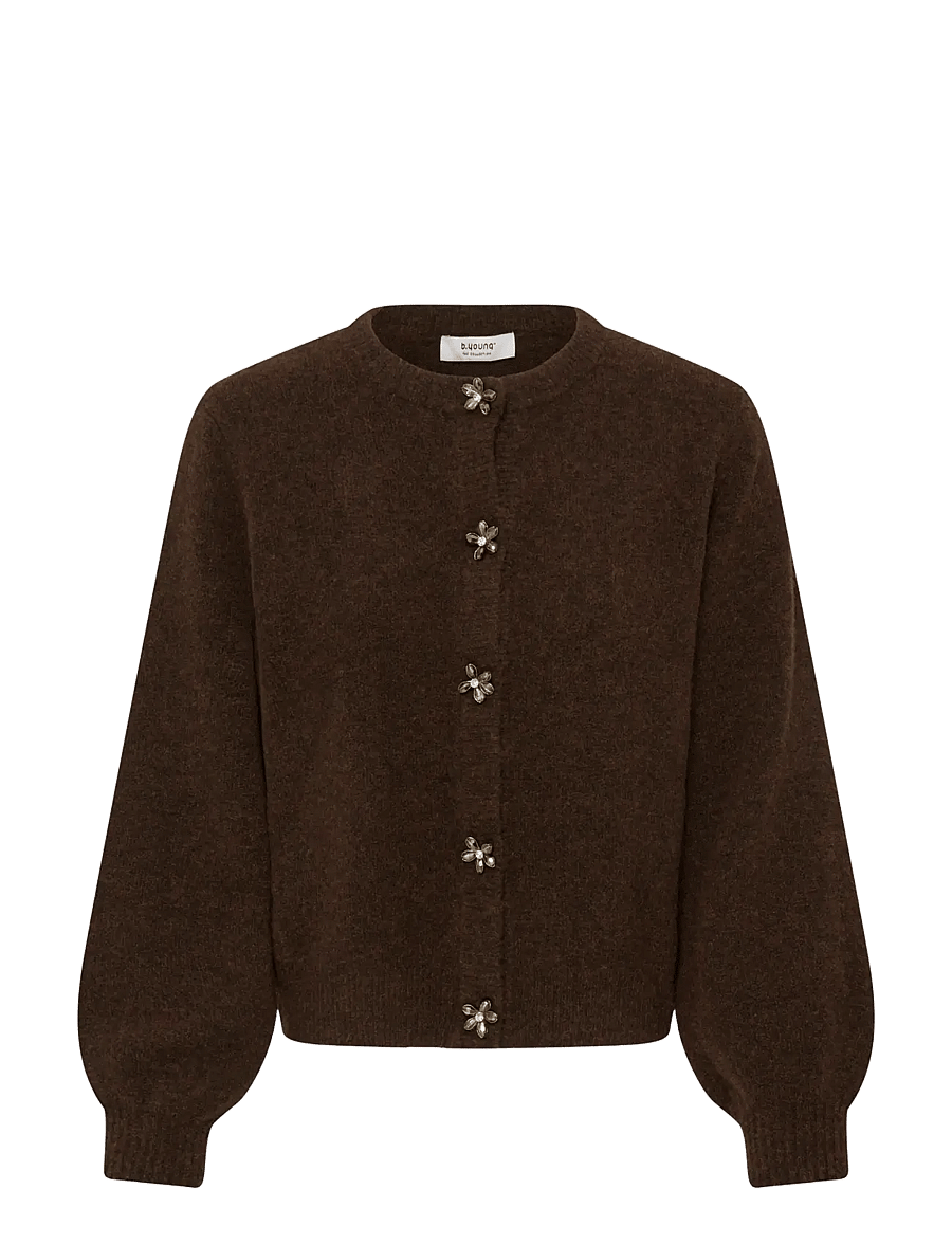 b.young - BYOMEA DECO CARDIGAN 2 - cardigans - java melange - 1