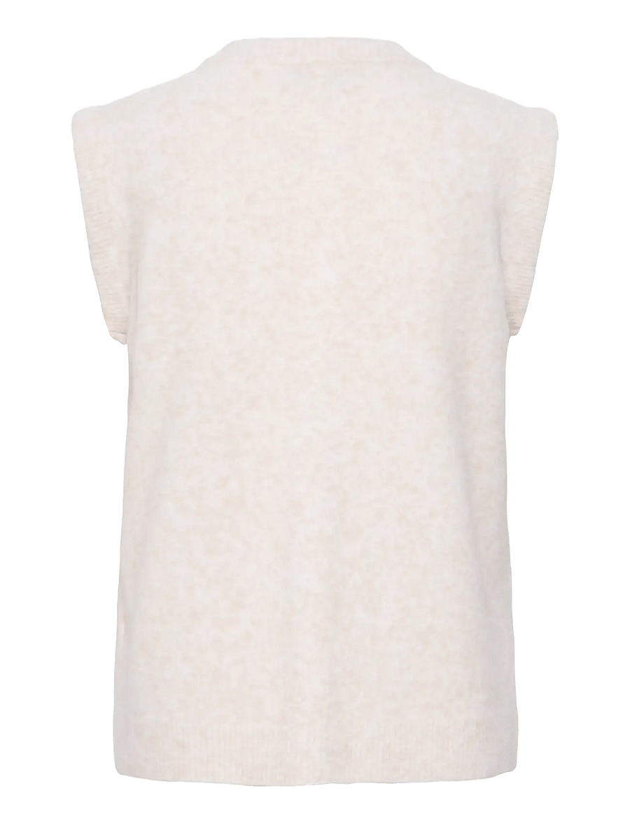 b.young - BYOMEA VEST - stickade västar - birch melange - 2