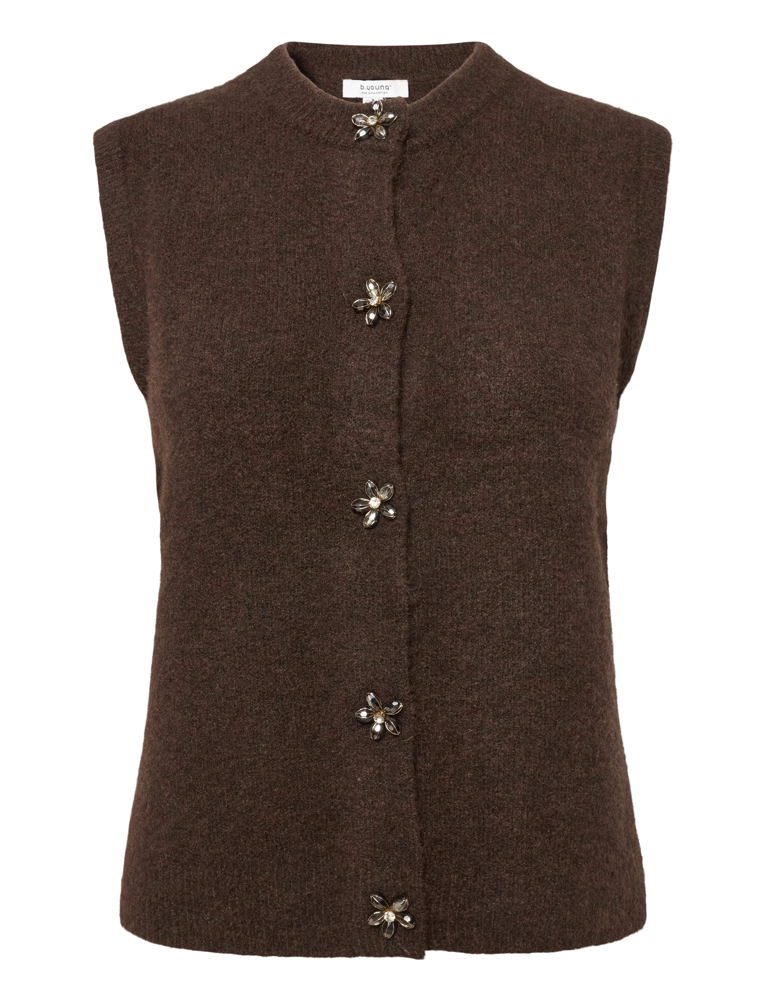 b.young BYOMEA VEST - Västar - JAVA MELANGE / brown