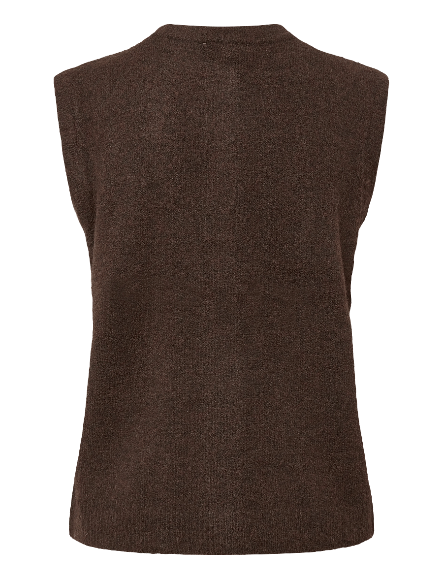 b.young - BYOMEA VEST - stickade västar - java melange - 1