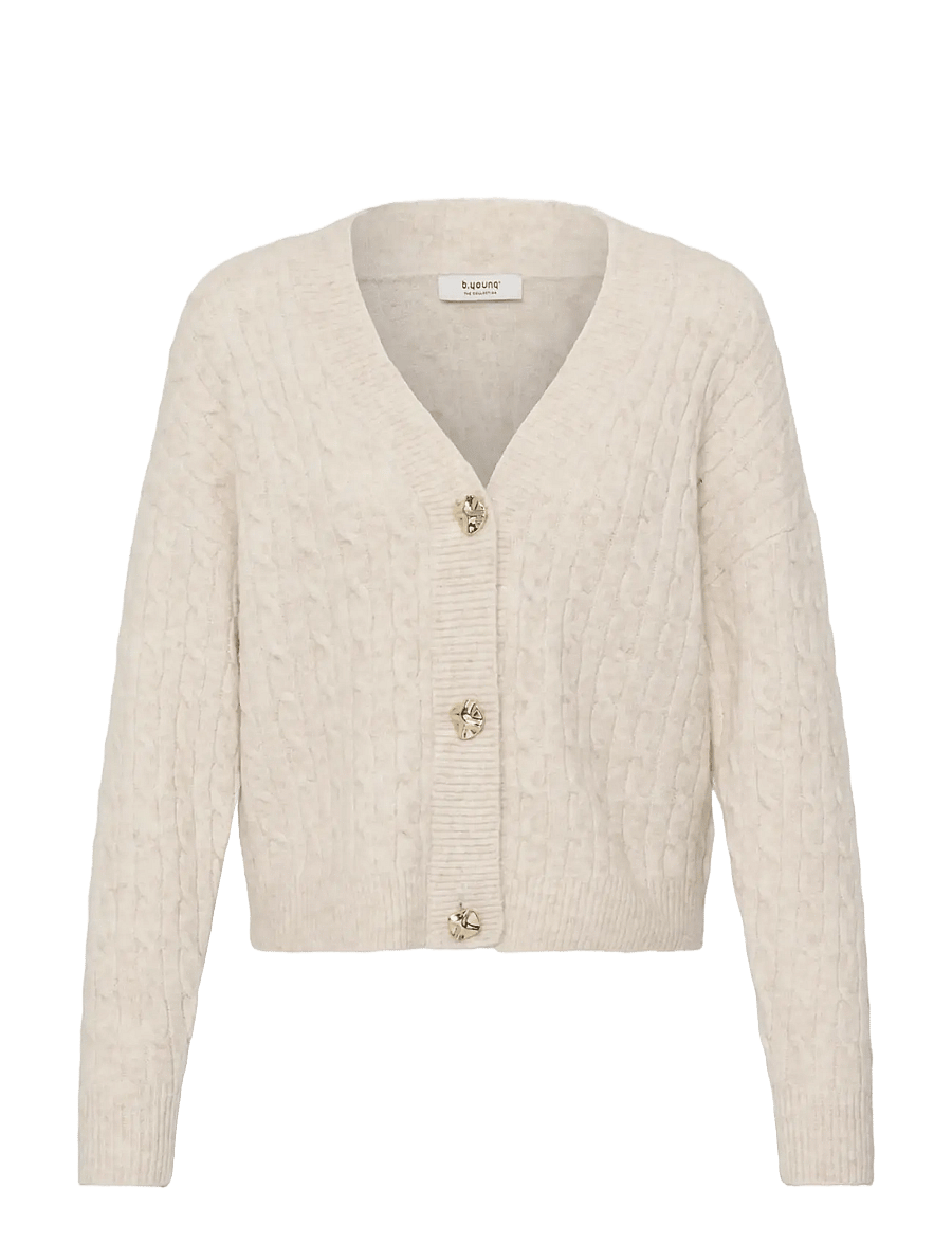 b.young - BYMAGRITE CARDIGAN - cardigans - birch melange - 1