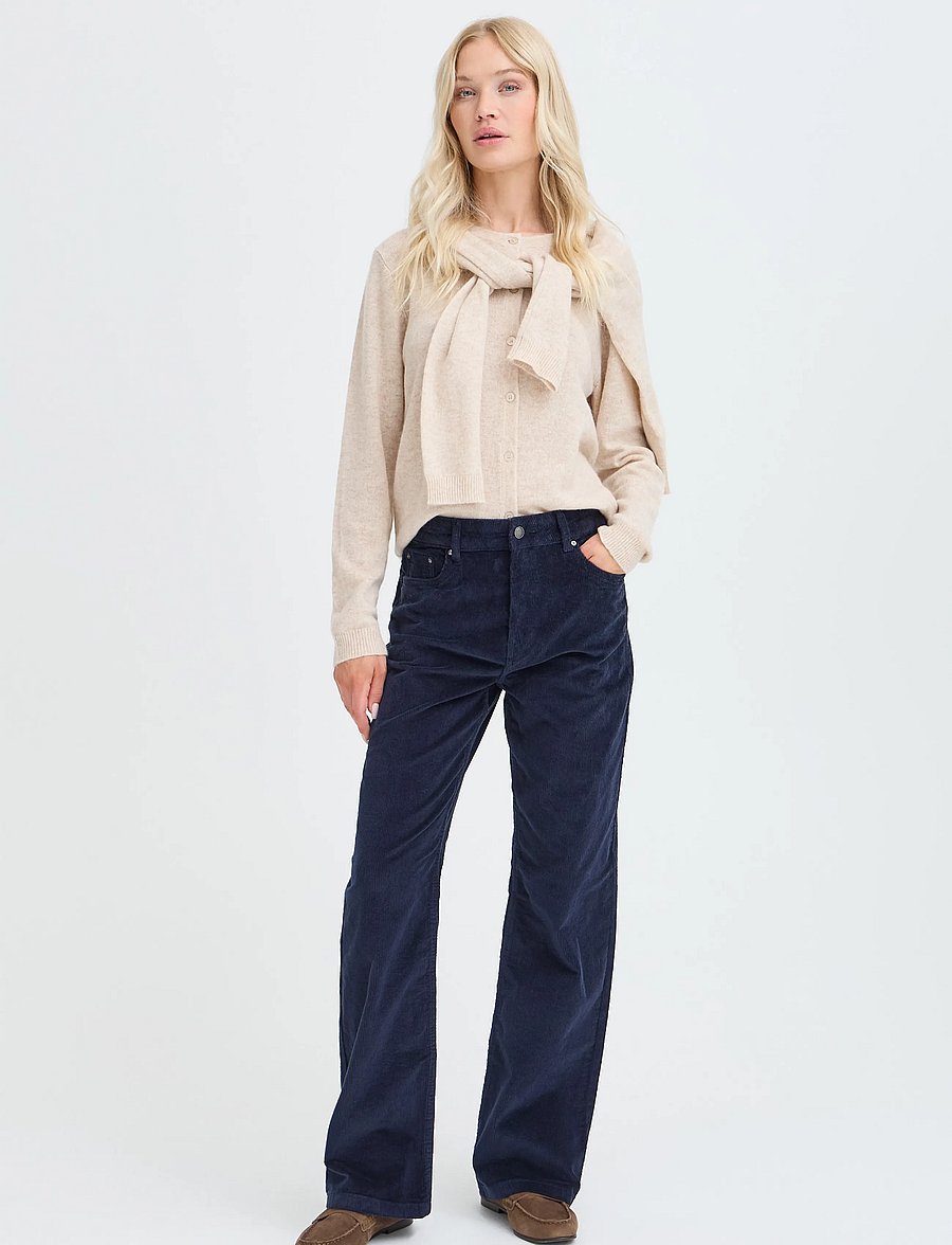 b.young - BYDASIK STRAIGHT PANTS - dark sapphire - 4