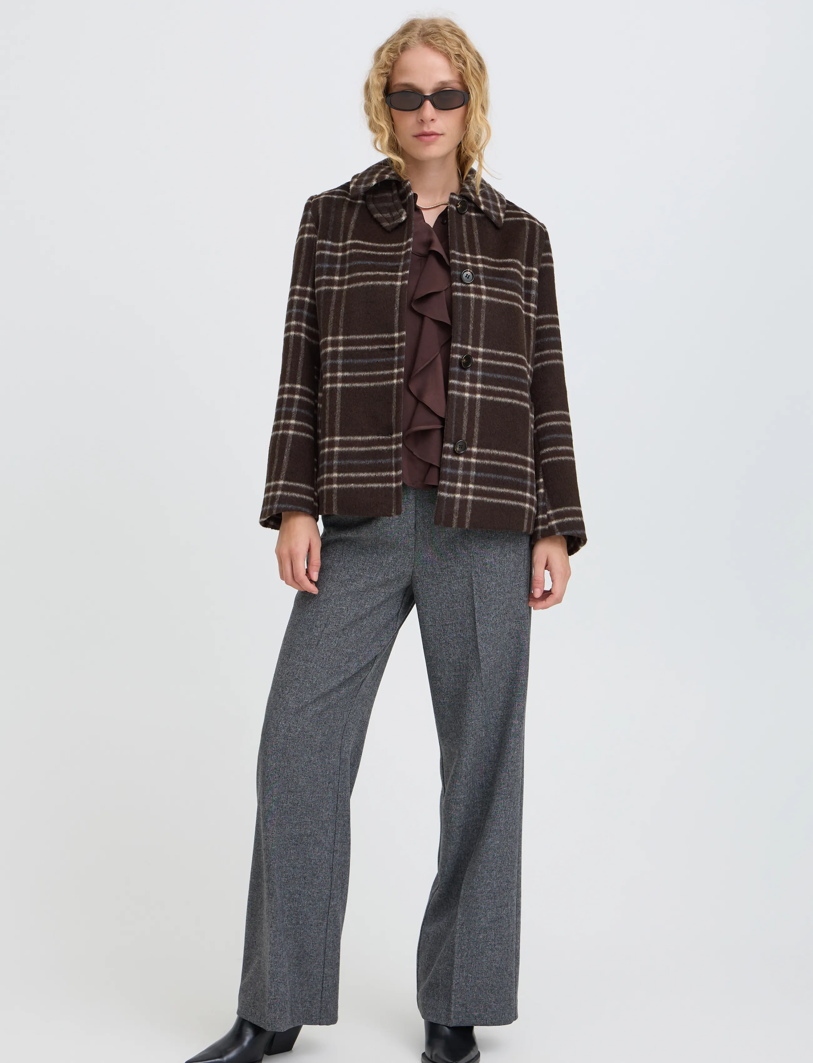 b.young BYBOLETAN JACKET - Jackor & Kappor - JAVA CHECK / brown