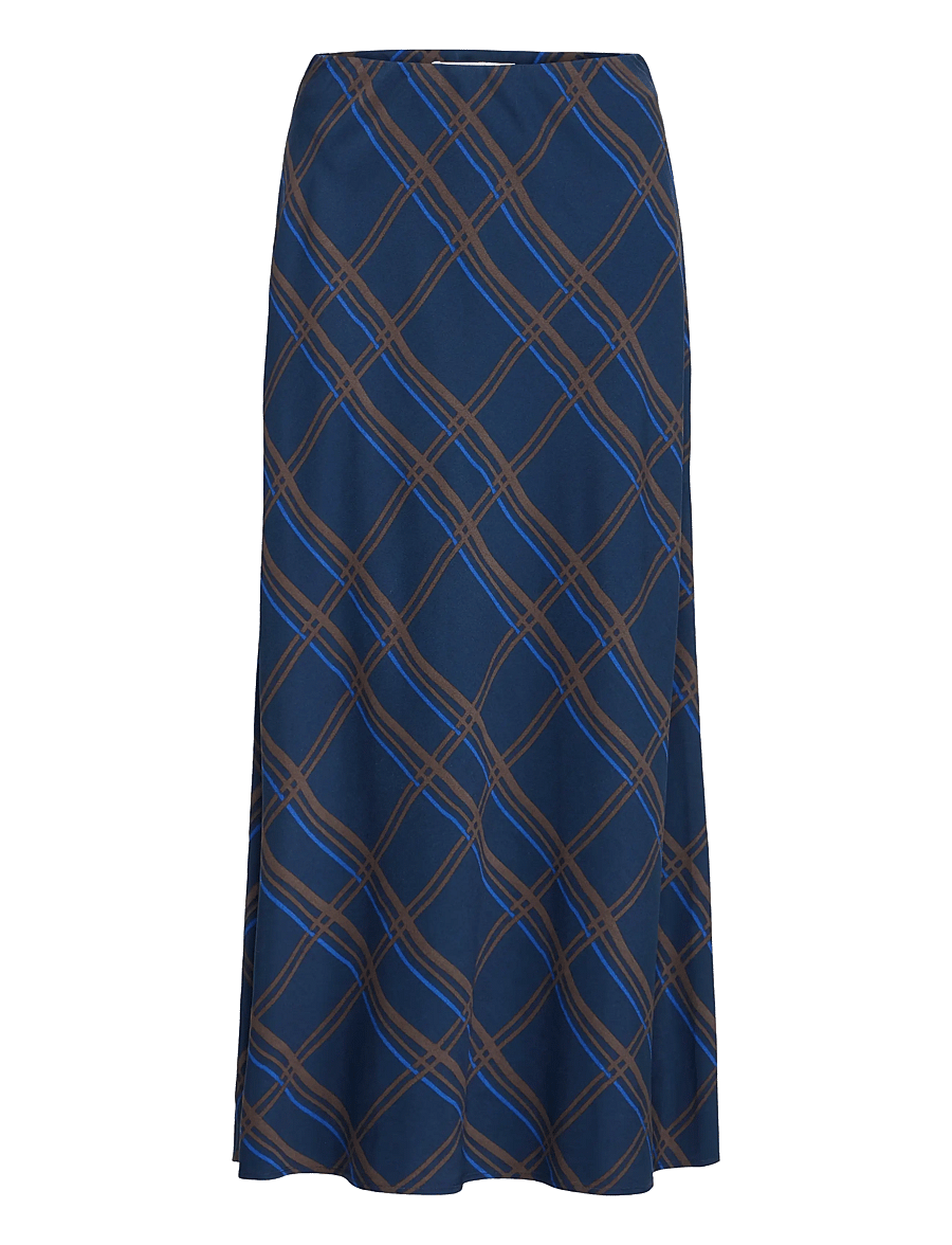 b.young - BYFALL SKIRT - midi skirts - dark sapphire check - 1