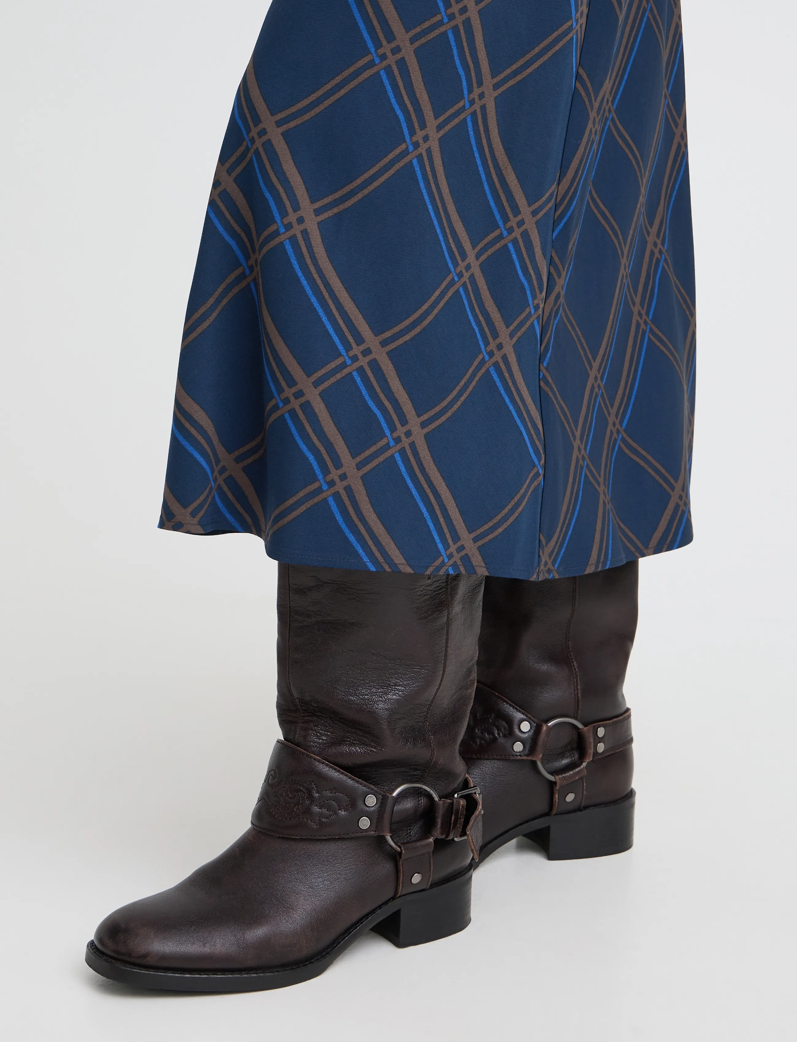 b.young - BYFALL SKIRT - midi skirts - dark sapphire check - 5