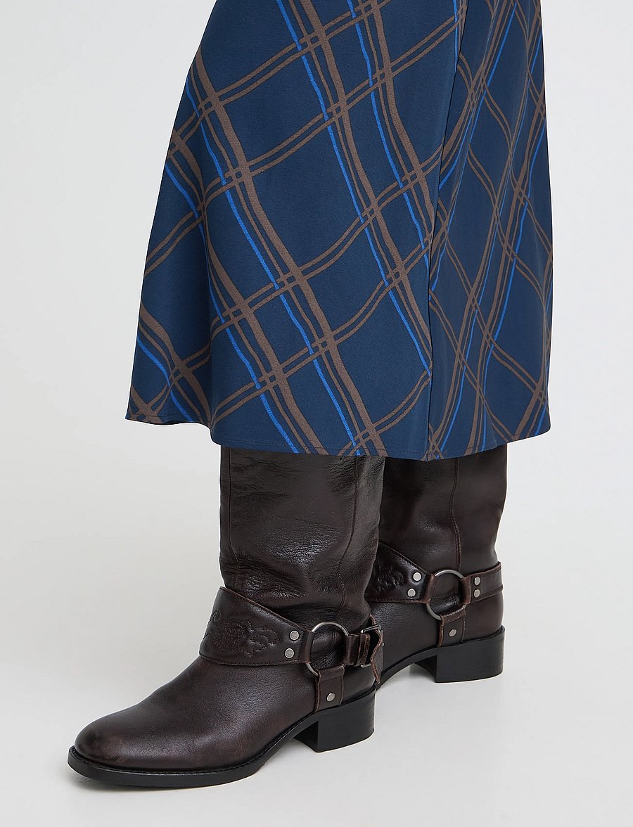 b.young - BYFALL SKIRT - midi skirts - dark sapphire check - 5