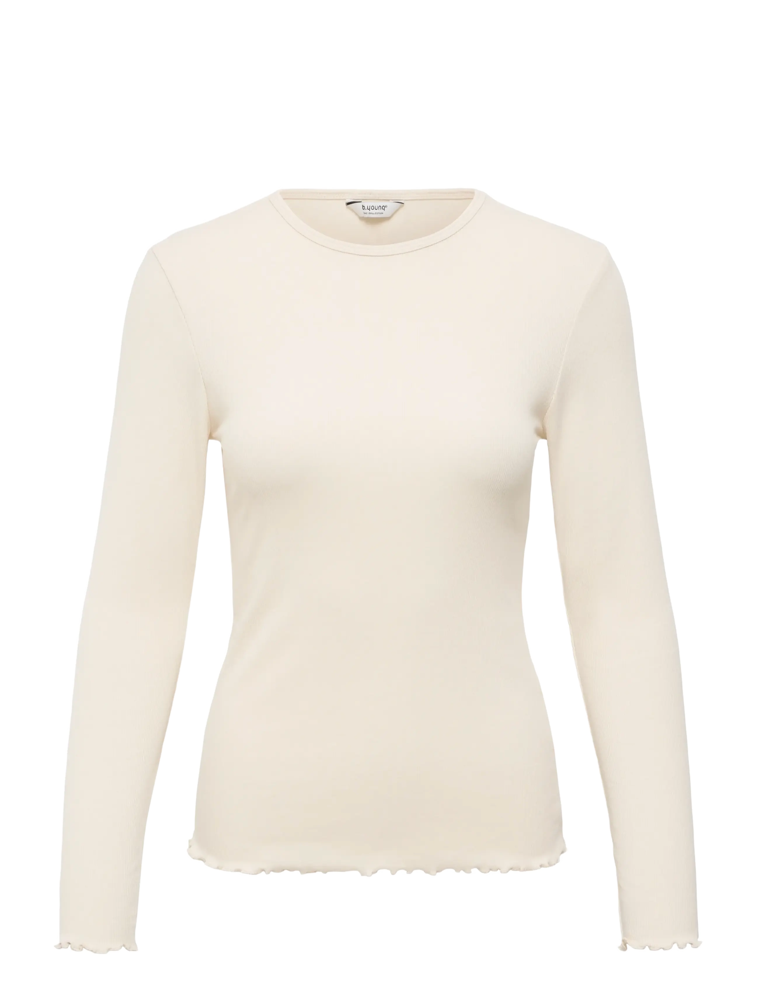 b.young BYTONE LONG-SLEEVE TSHIRT - Farben der Saison - BIRCH / cream