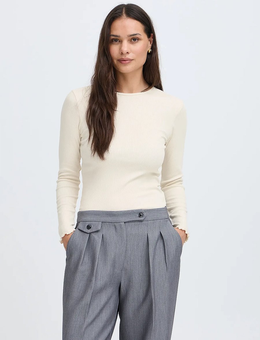 b.young - BYTONE LONG-SLEEVE TSHIRT - langärmlige tops - birch - 5