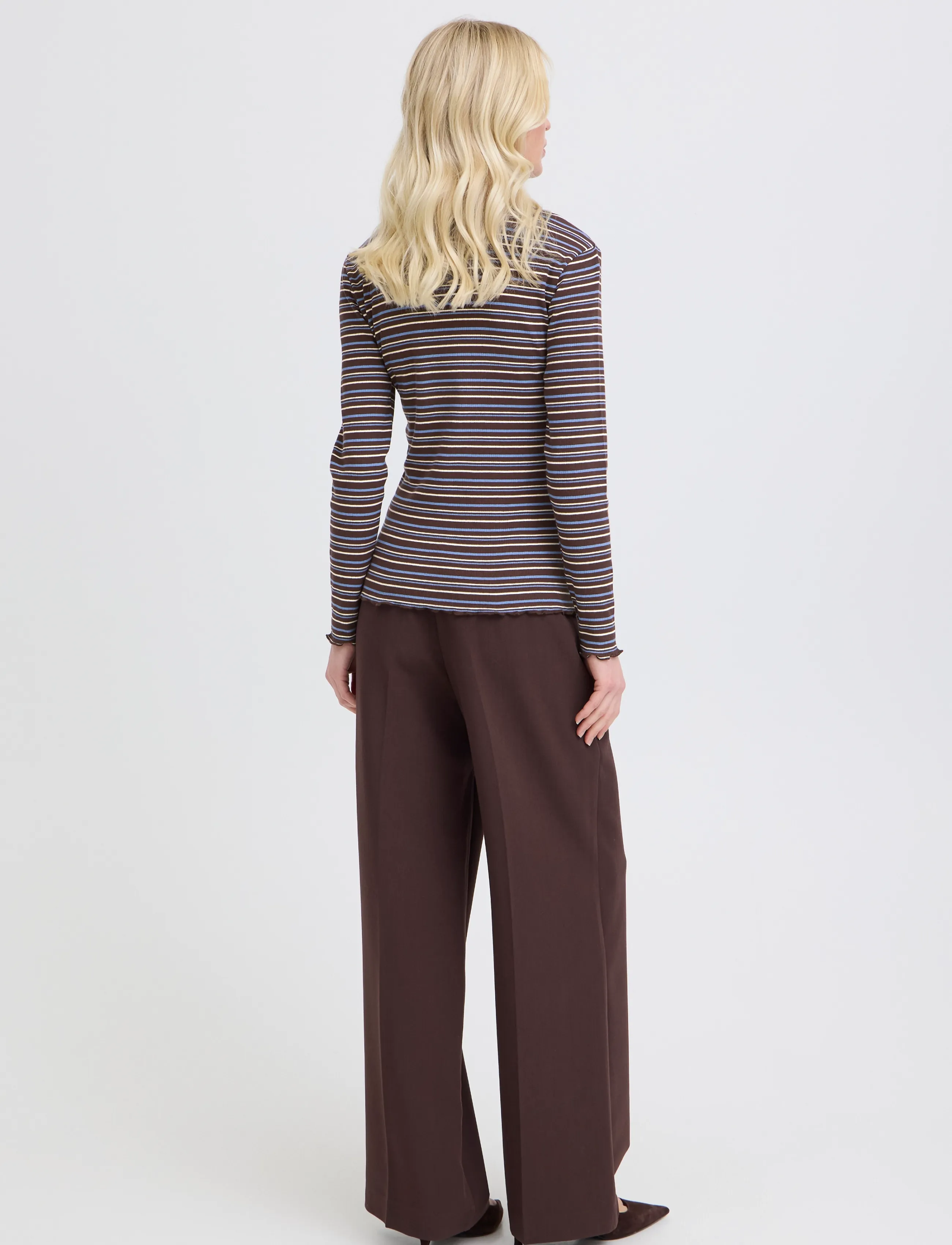b.young - BYTONE LONG-SLEEVE TSHIRT - java stripe - 4