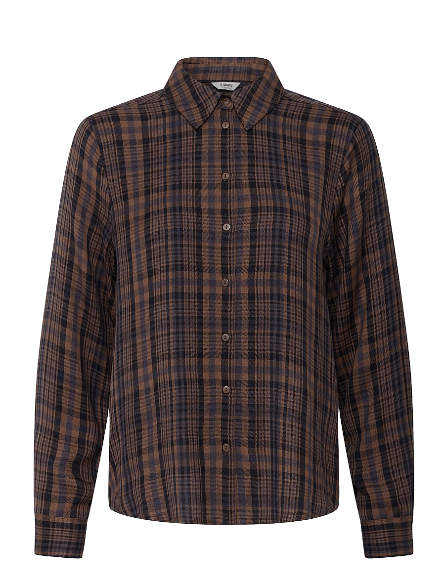 b.young - BYHEVA SHIRT - long-sleeved shirts - meteorite check - 0