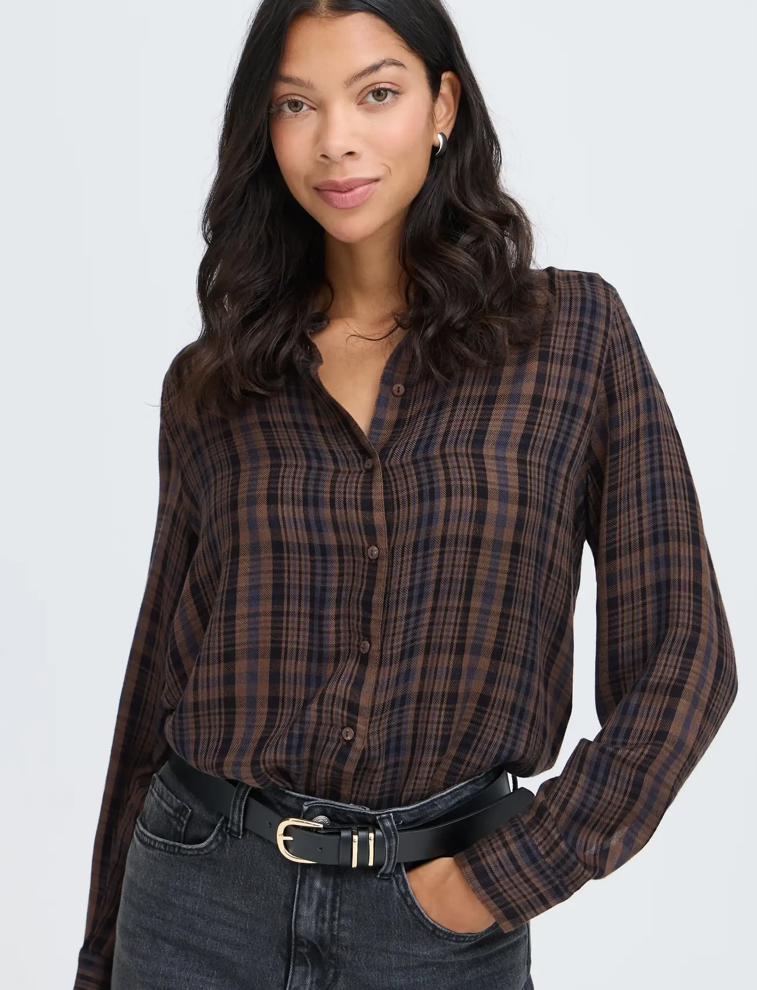 b.young - BYHEVA SHIRT - langärmlige hemden - meteorite check - 0