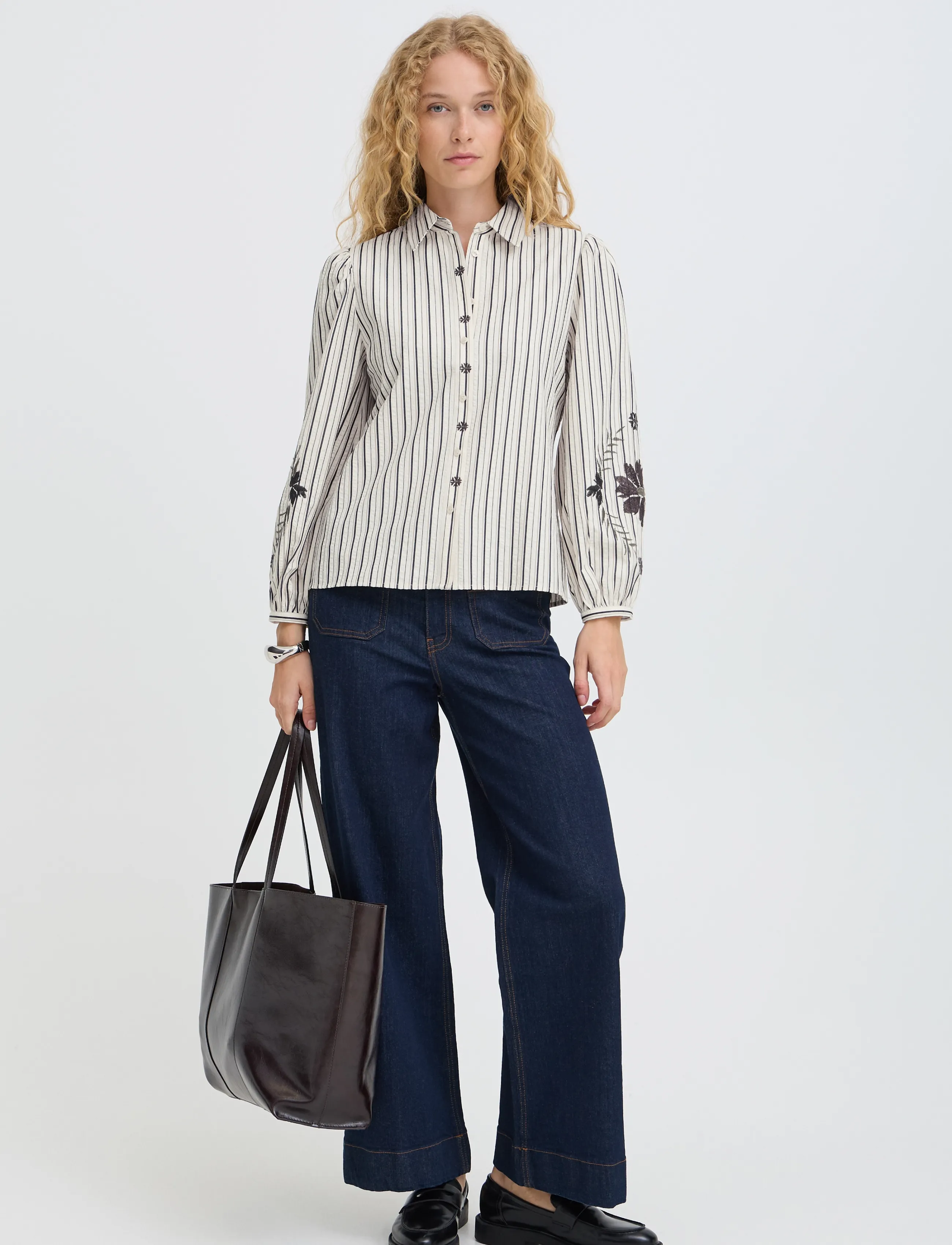 b.young - BYHIPPI SHIRT - long-sleeved shirts - birch stripe - 0