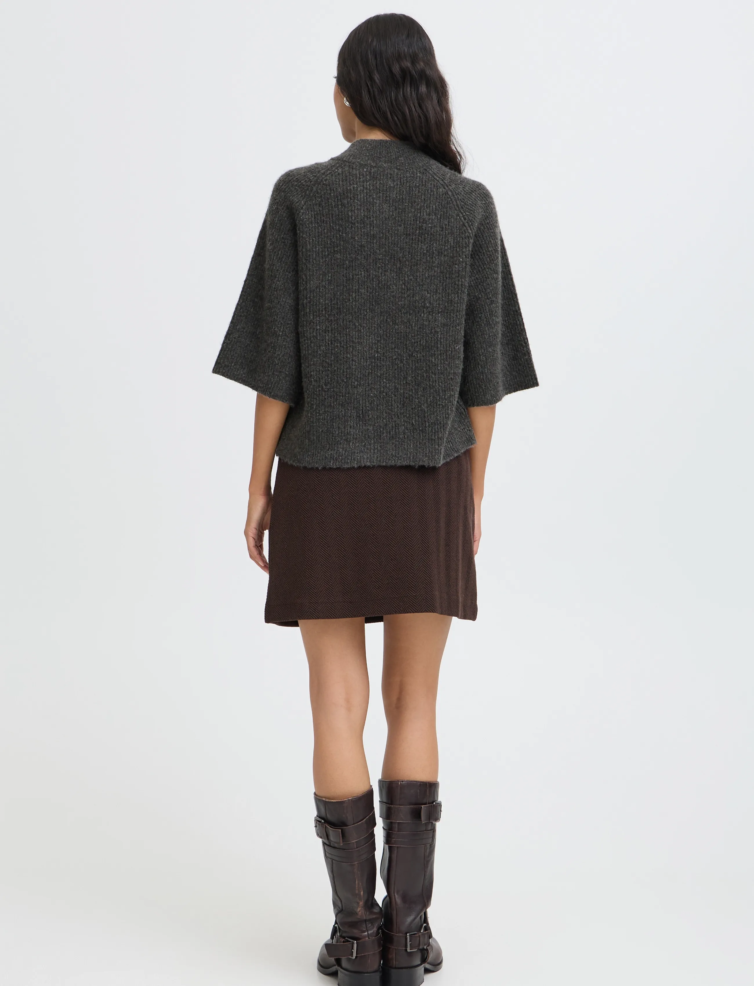 b.young - BYOTAJA CARDIGAN - dark grey melange - 4