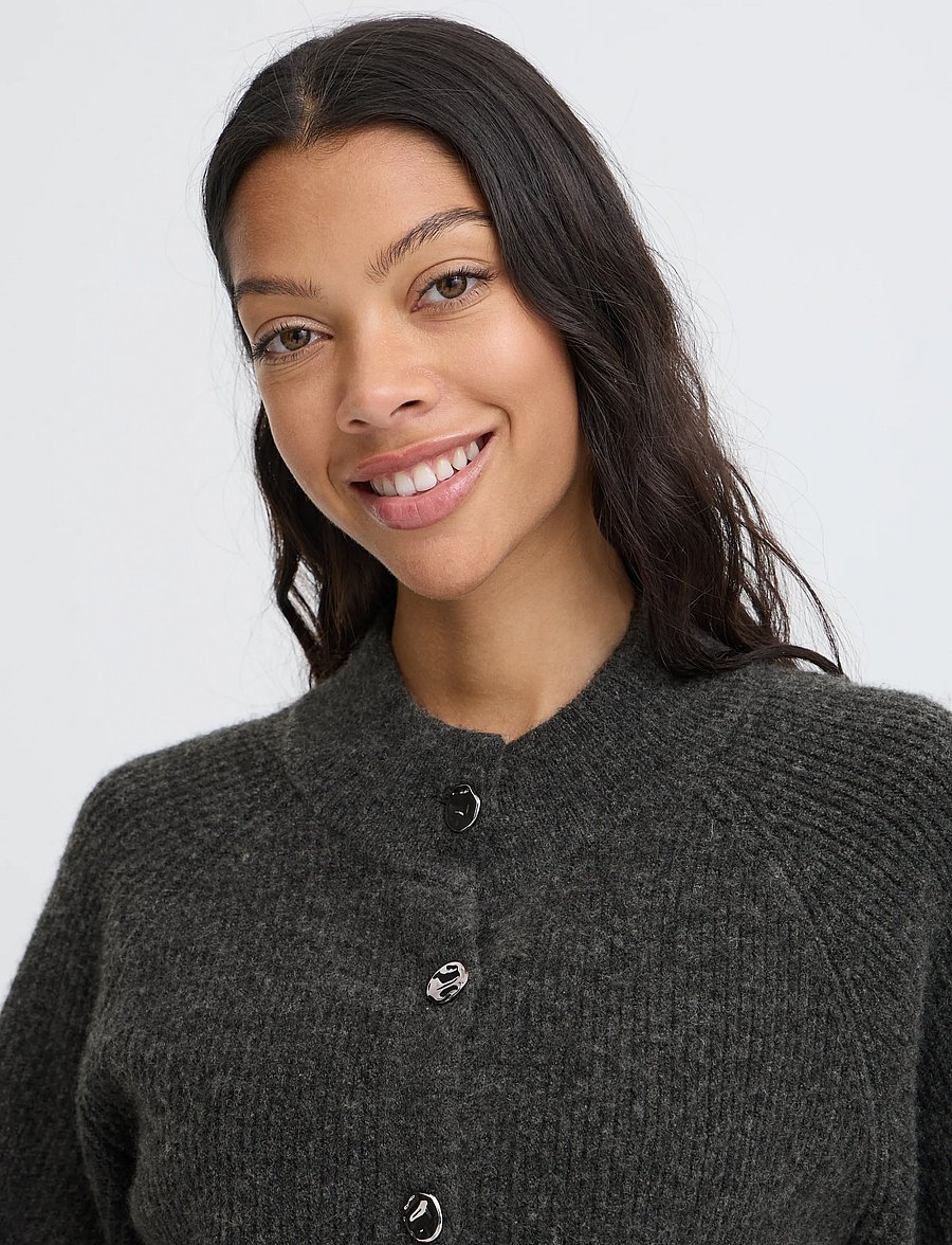 b.young - BYOTAJA CARDIGAN - kardiganid - dark grey melange - 5