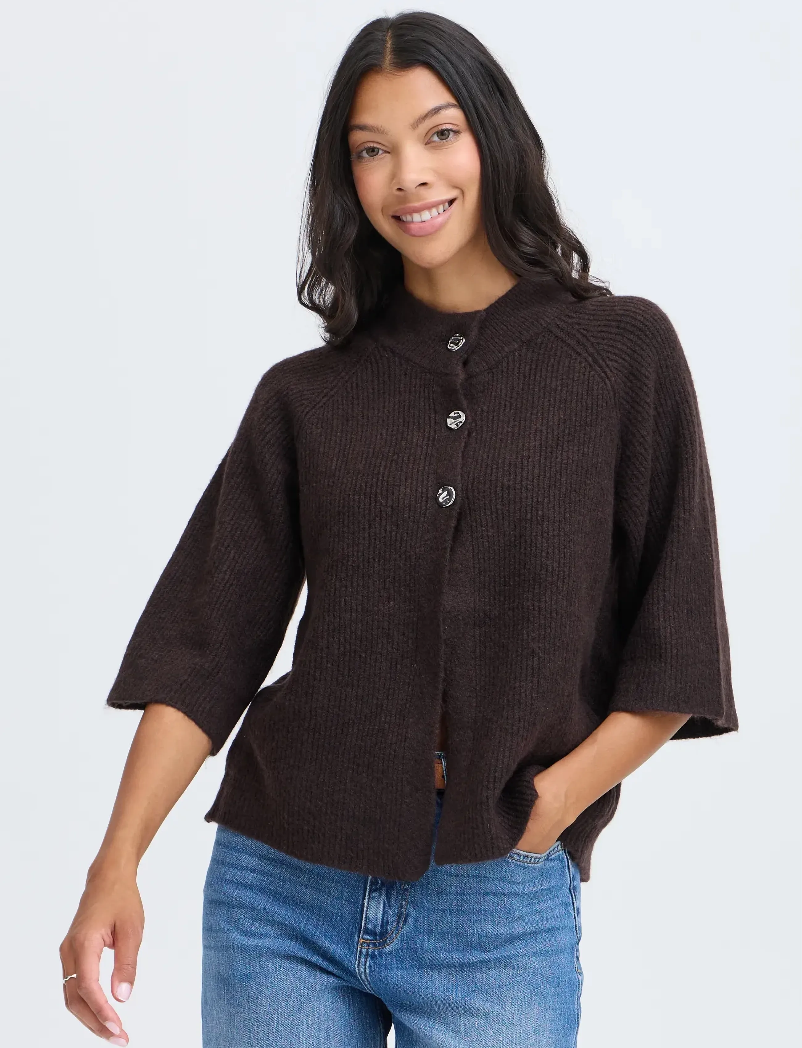 b.young - BYOTAJA CARDIGAN - koftor - java melange - 5