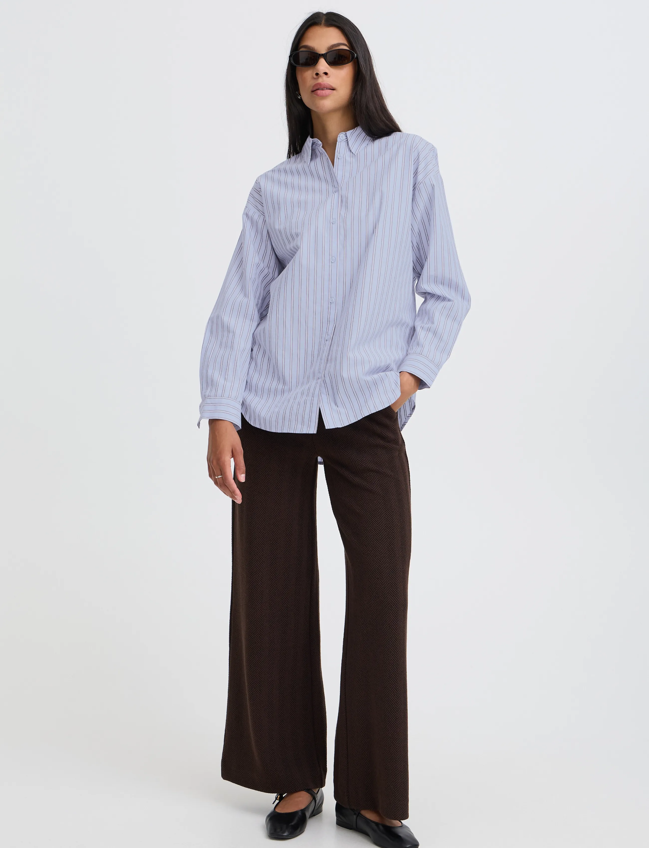 b.young - BYHENE SHIRT - long-sleeved shirts - chambray blue stripe - 0