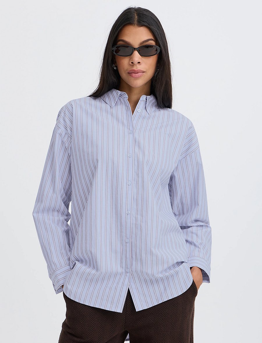 b.young - BYHENE SHIRT - long-sleeved shirts - chambray blue stripe - 3