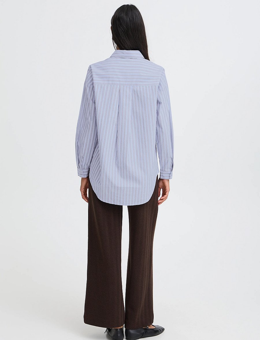 b.young - BYHENE SHIRT - long-sleeved shirts - chambray blue stripe - 4