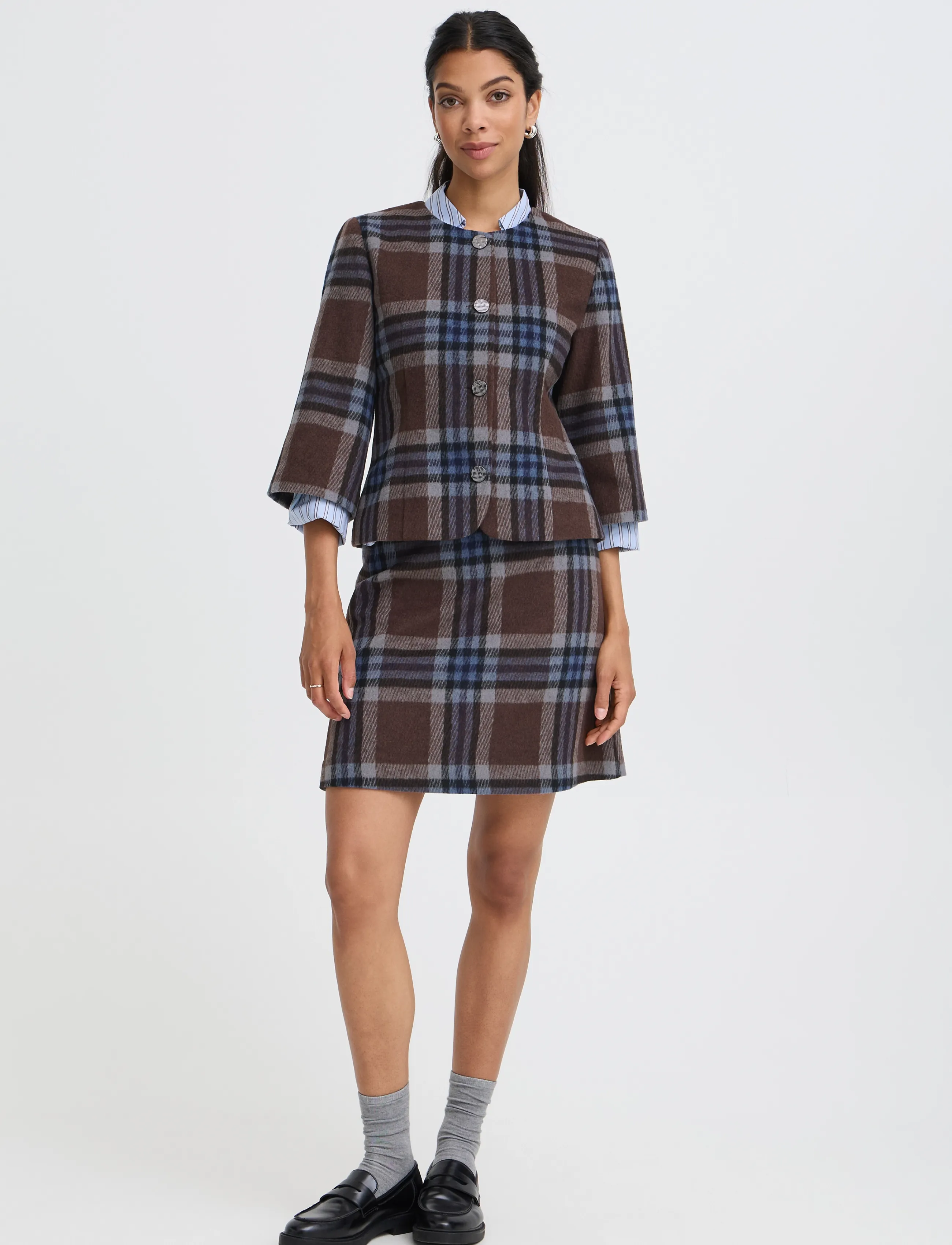 b.young - BYBREE SKIRT - korta kjolar - potting soil check - 0