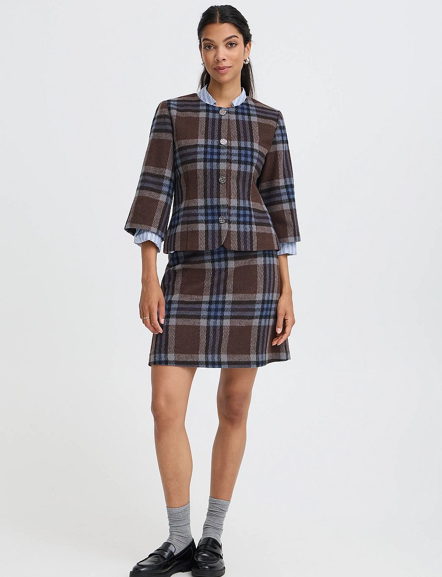 b.young - BYBREE SKIRT - kurze röcke - potting soil check - 0
