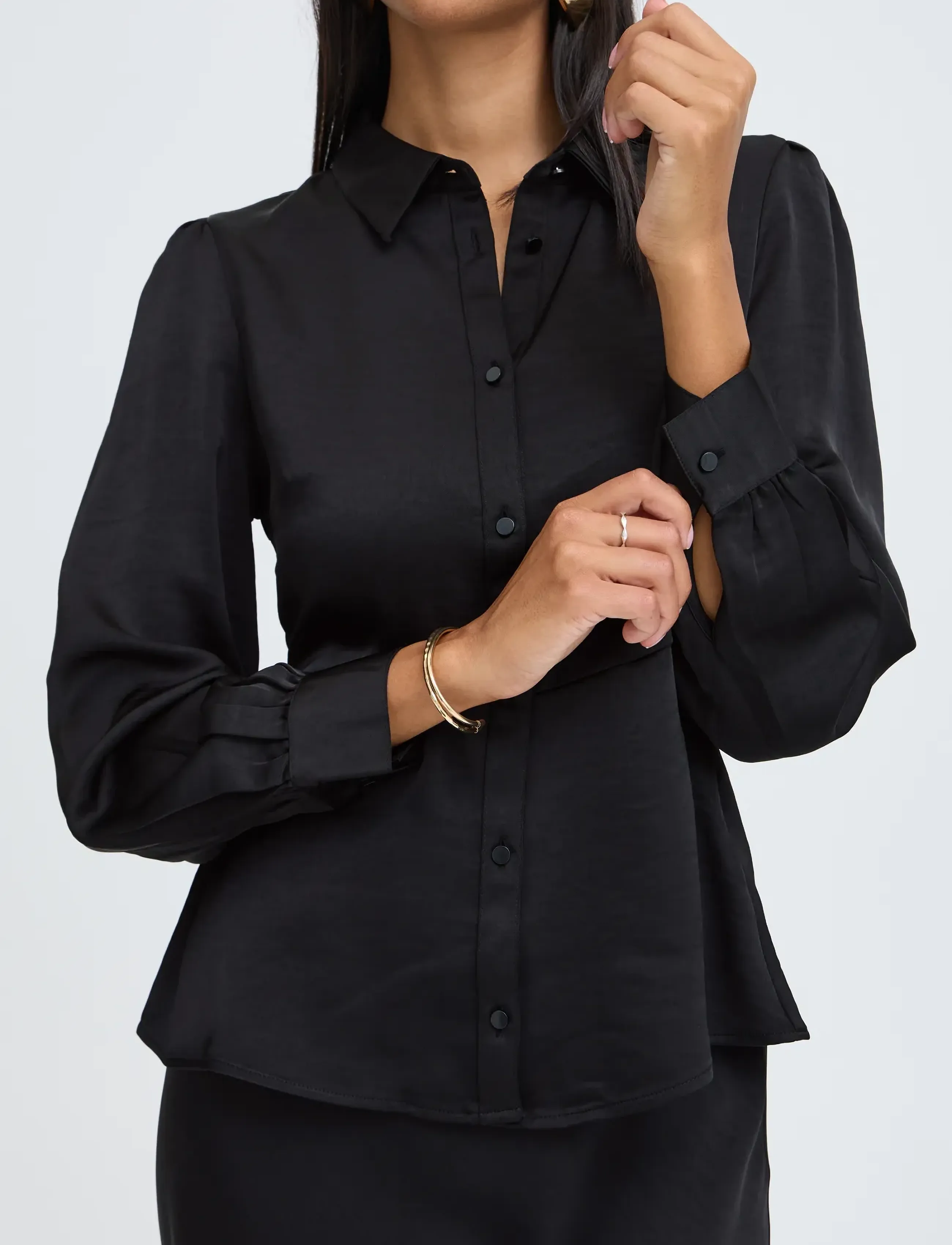 b.young - BYISA PEPLUM SHIRT - långärmade skjortor - meteorite - 3