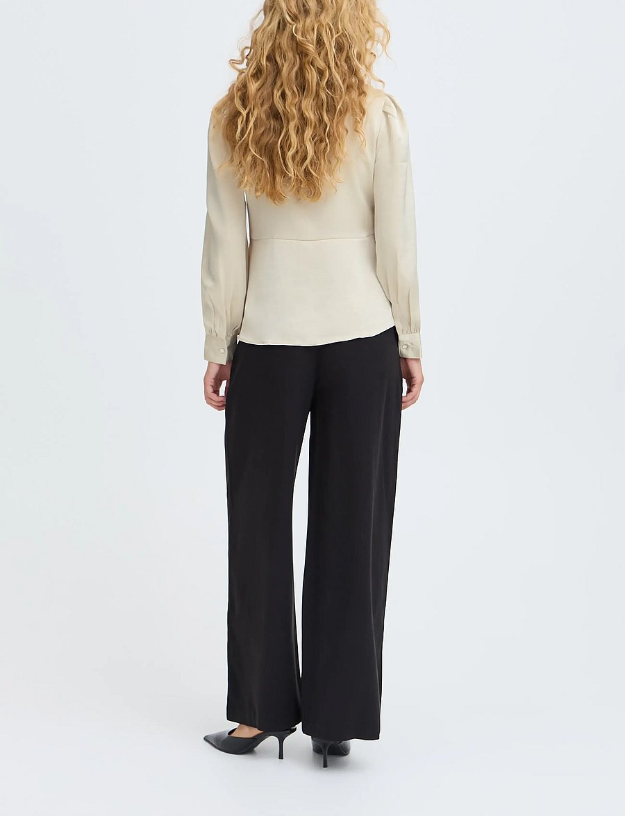 b.young - BYISA PEPLUM SHIRT - long-sleeved shirts - oatmeal - 0
