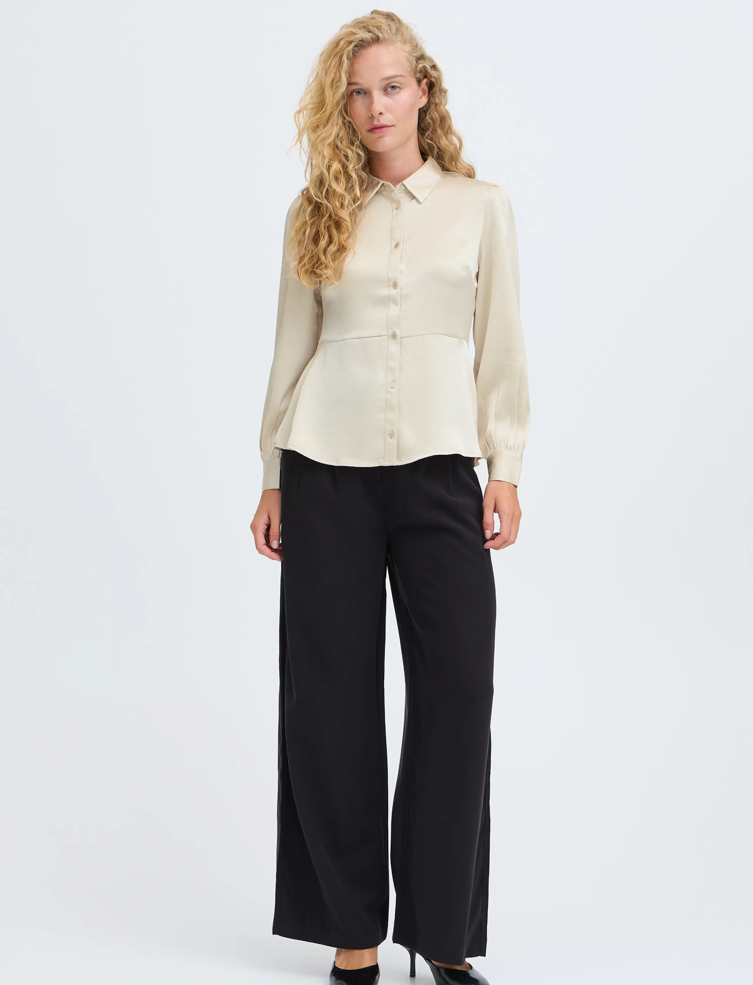 b.young - BYISA PEPLUM SHIRT - långärmade skjortor - oatmeal - 5