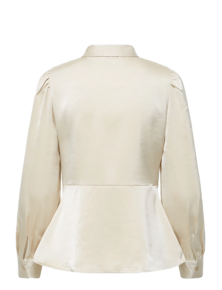 b.young - BYISA PEPLUM SHIRT - long-sleeved shirts - oatmeal - 2