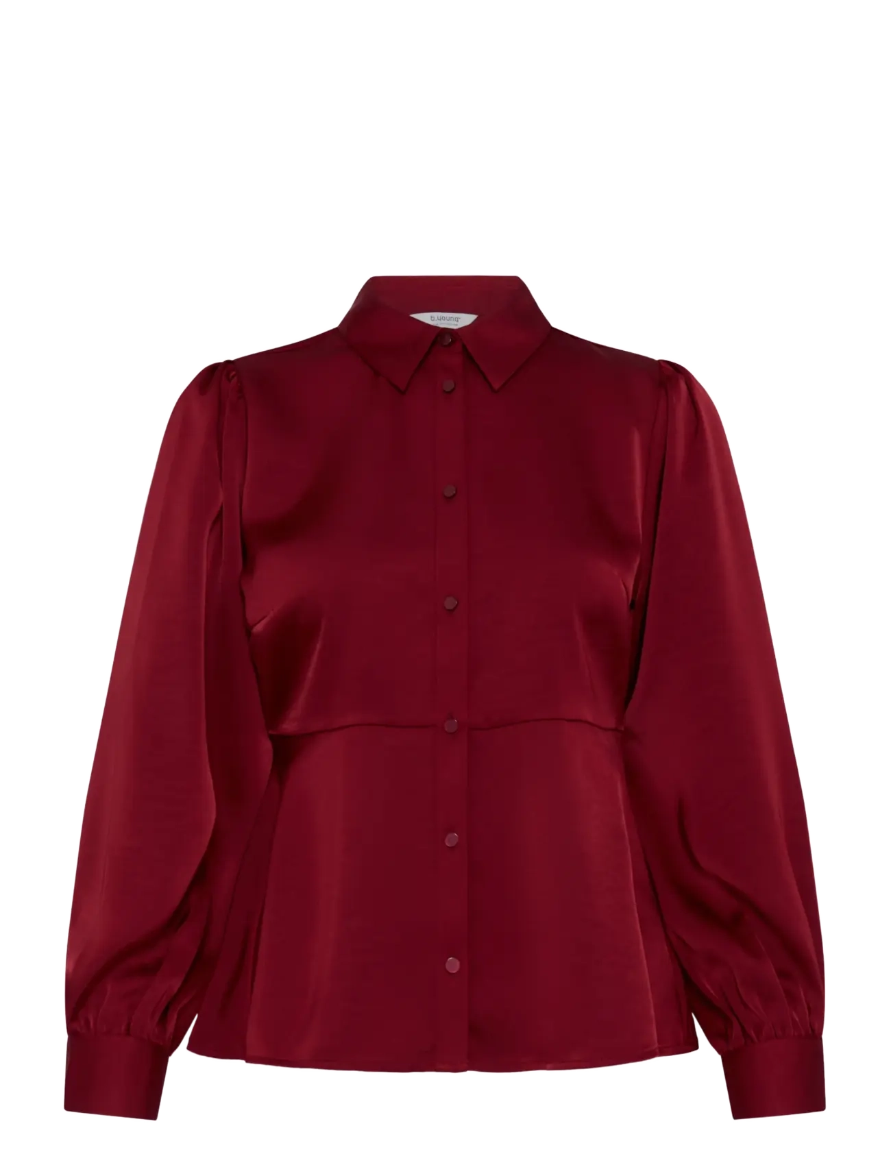 b.young Byisa Peplum Shirt, Damen, Peplum Bluse, Rot, Gr: 38