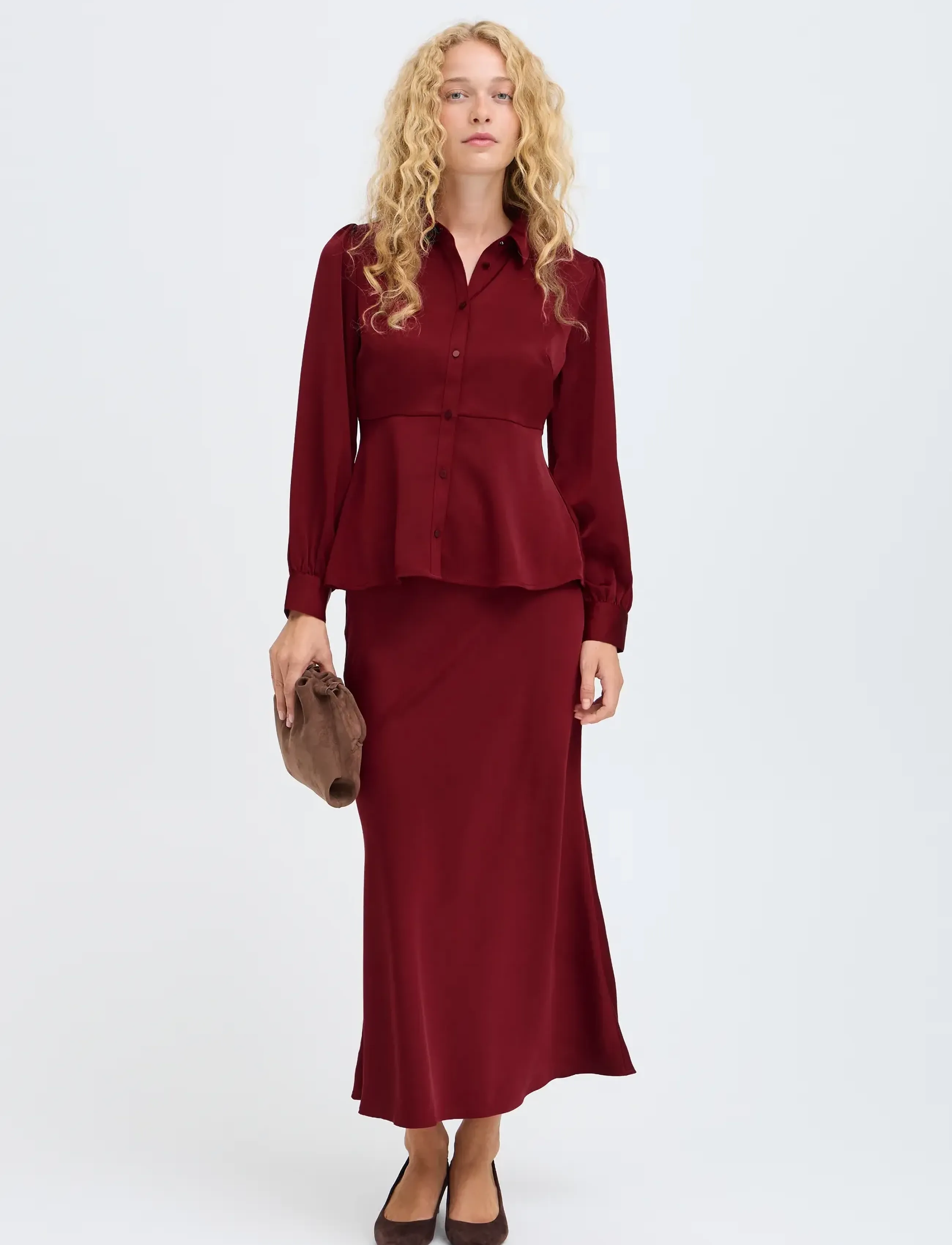 b.young - BYISA PEPLUM SHIRT - pikkade varrukatega särgid - sun-dried tomato - 4