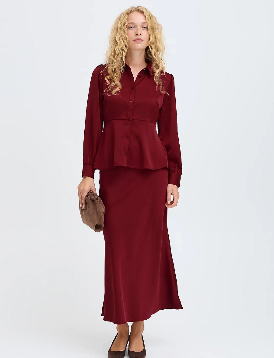 b.young - BYISA PEPLUM SHIRT - langärmlige hemden - sun-dried tomato - 4