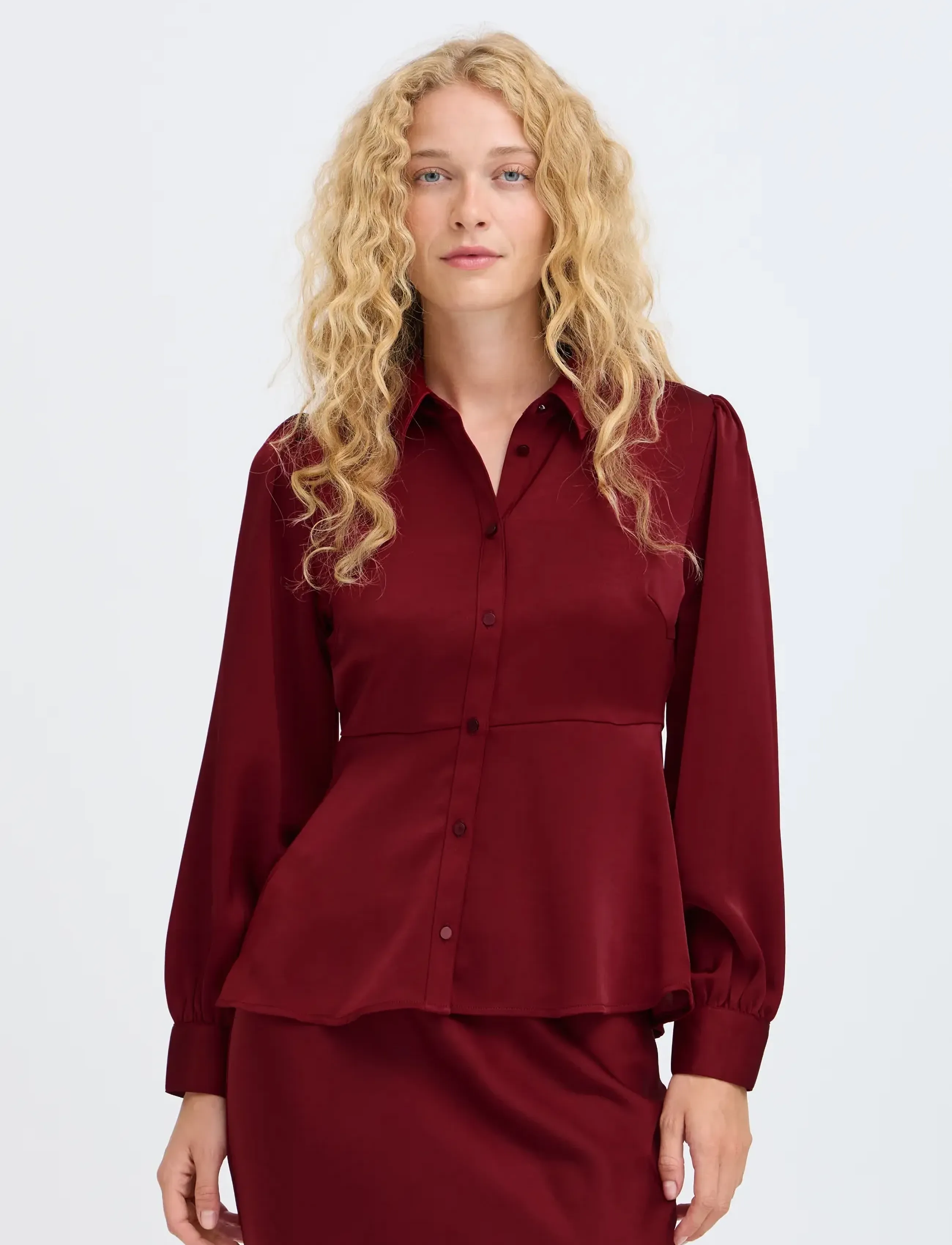 b.young - BYISA PEPLUM SHIRT - pikkade varrukatega särgid - sun-dried tomato - 5