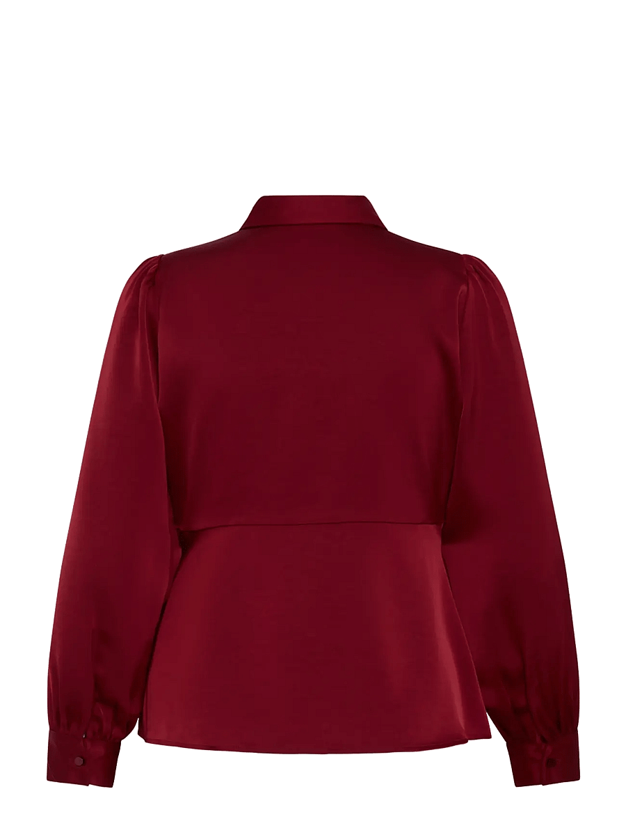 b.young - BYISA PEPLUM SHIRT - langärmlige hemden - sun-dried tomato - 2