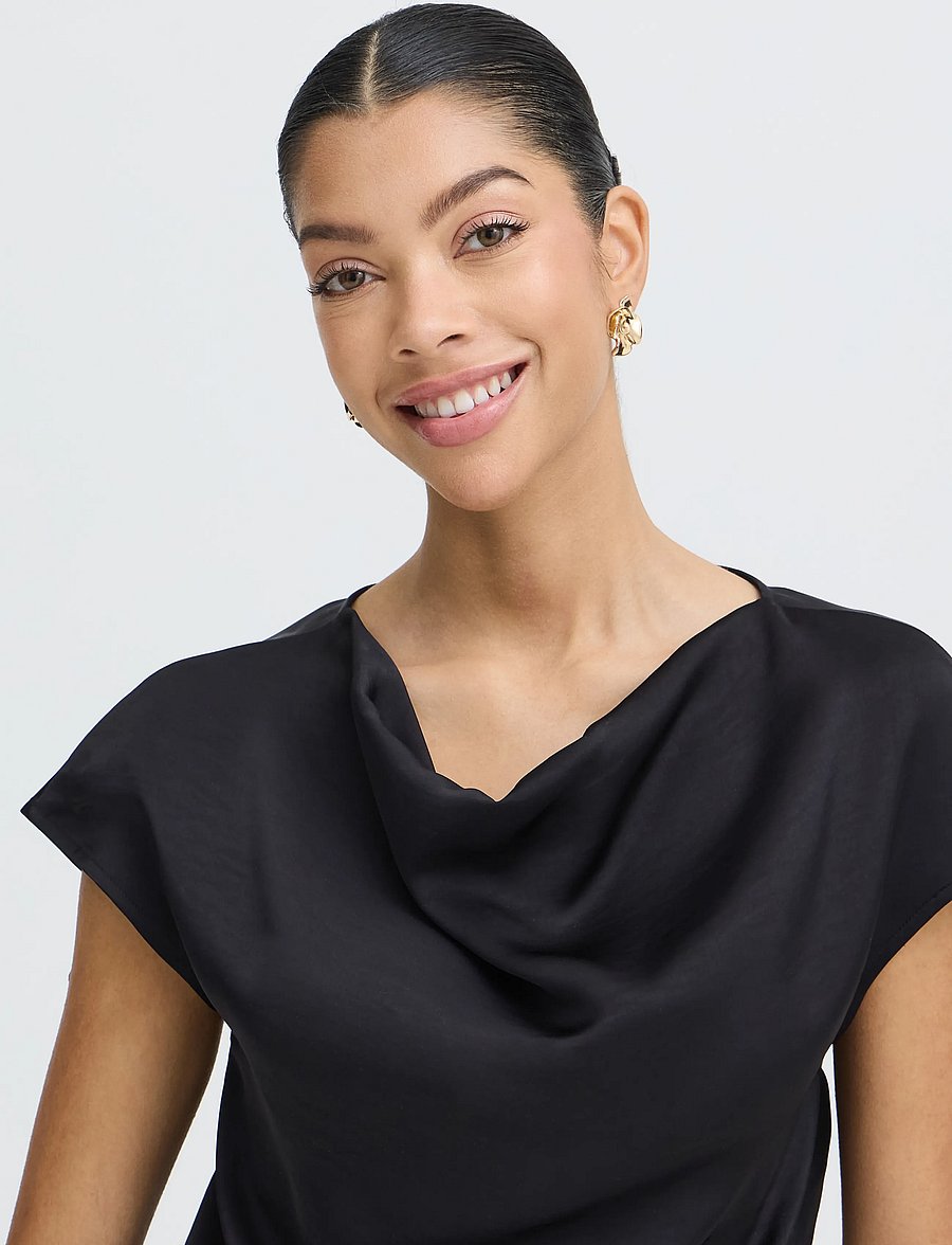 b.young - BYISA BLOUSE - short-sleeved blouses - meteorite - 5