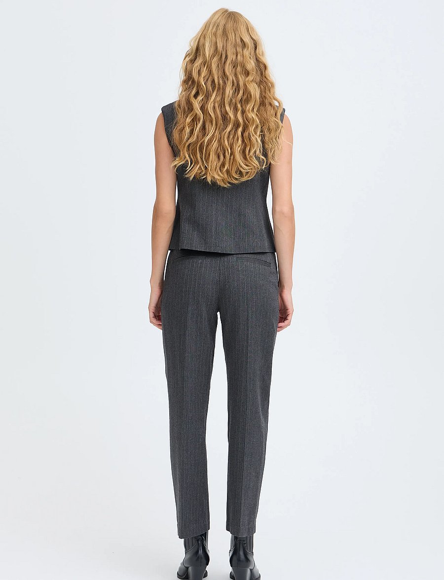 b.young - BYELSIE PANTS - sirged püksid - meteorite/grey mix - 0